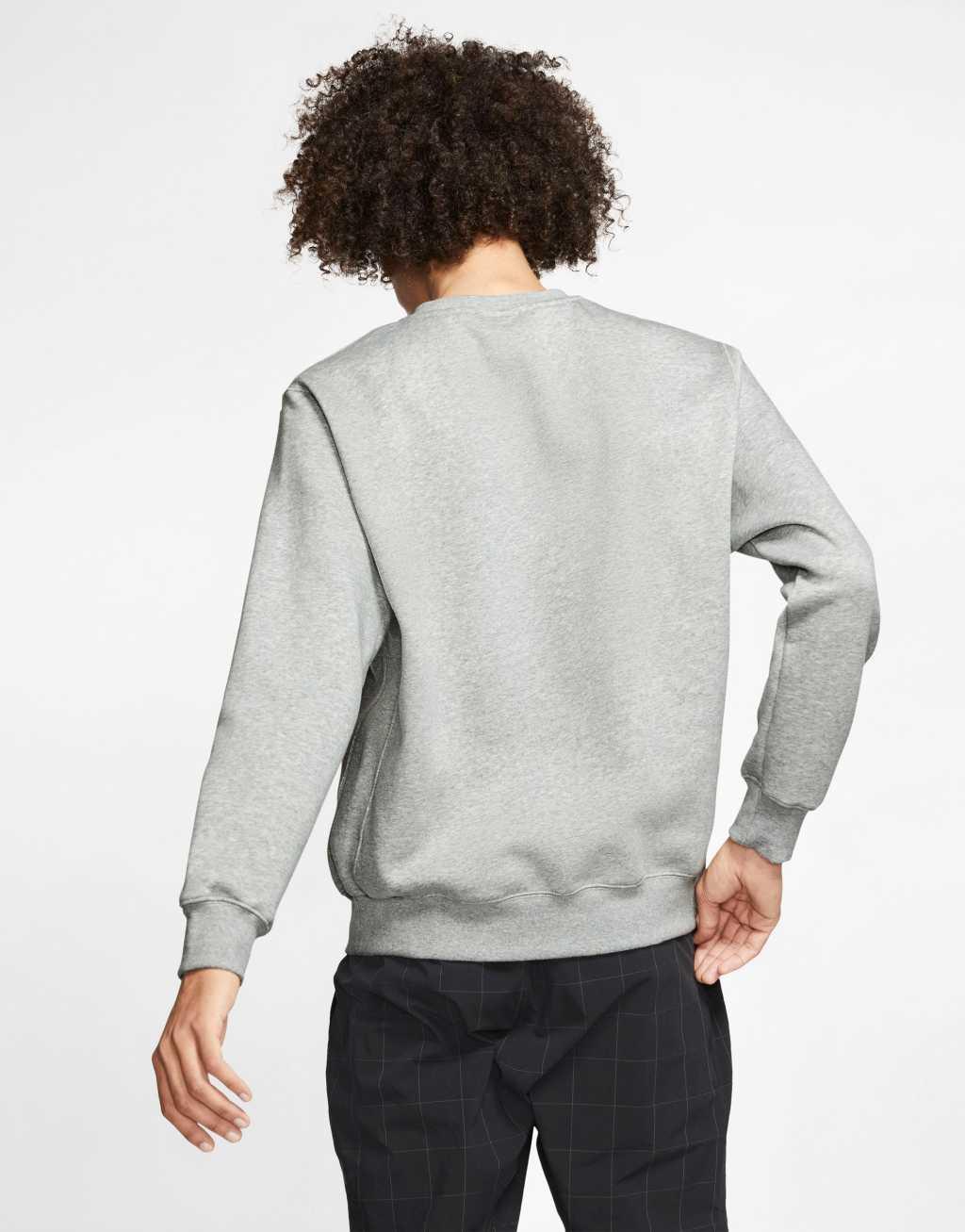 Nike Club unisex crew sweatshirt in gray heather Product Image