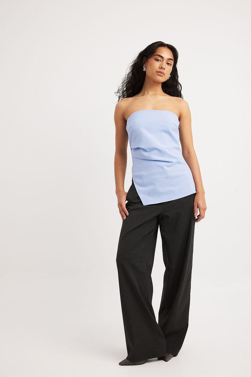 Sleeveless Asymmetric Bandeau Top Product Image