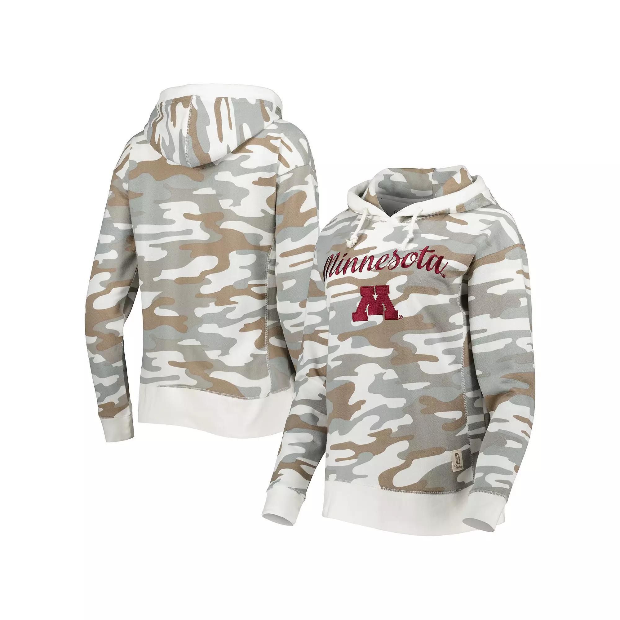 Women's Pressbox Camo Minnesota Golden Gophers San Pablo Pullover Hoodie, Size: Medium, Green Product Image