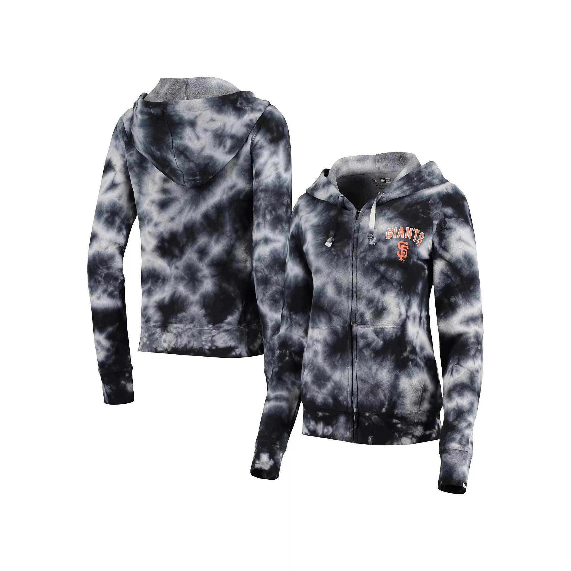 Womens New Era San Francisco Giants Tie-Dye Fleece Full-Zip Hoodie Product Image