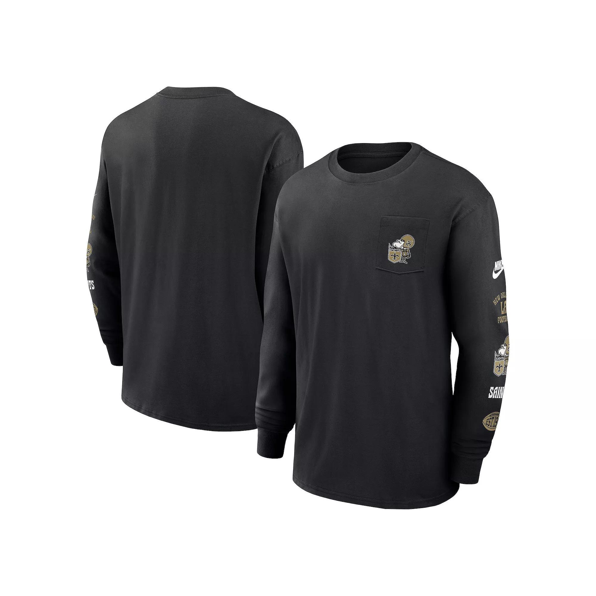 Men's Nike Royal Buffalo Bills Rewind Heavy Max 90 Pocket Long Sleeve T-Shirt,  Product Image