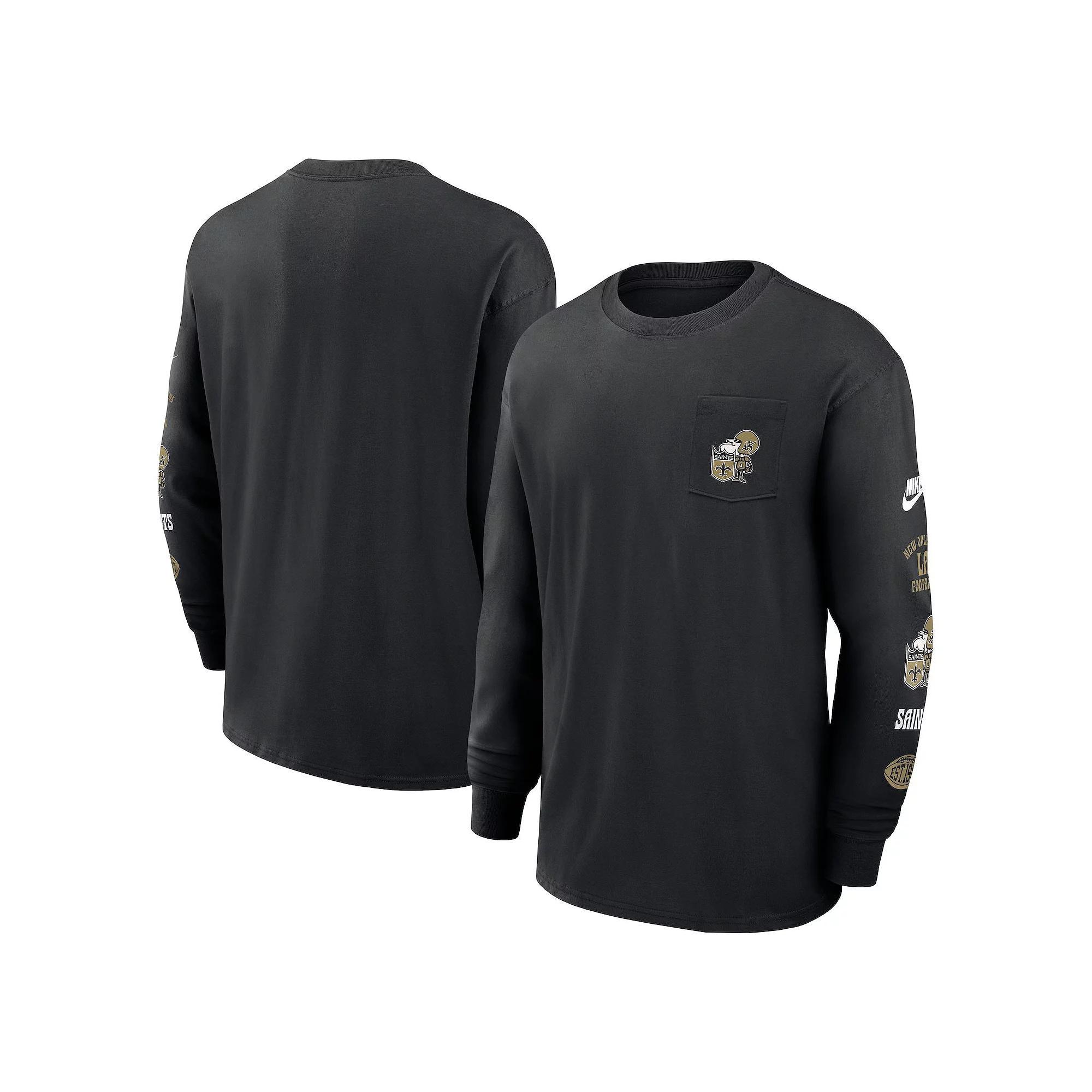 Men's Nike Royal Buffalo Bills Rewind Heavy Max 90 Pocket Long Sleeve T-Shirt,  Product Image