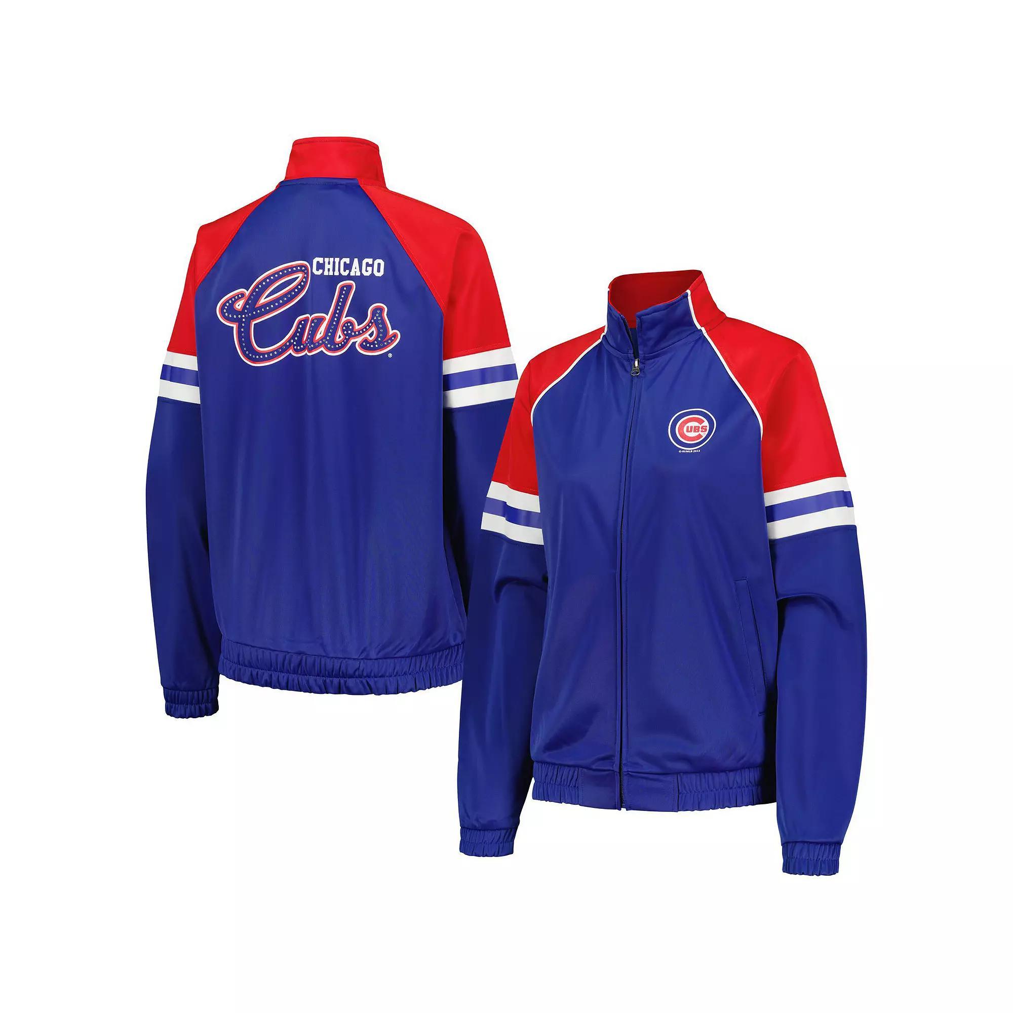Women's G-III 4Her by Carl Banks Royal Chicago Cubs First Place Raglan Full-Zip Track Jacket,  Product Image