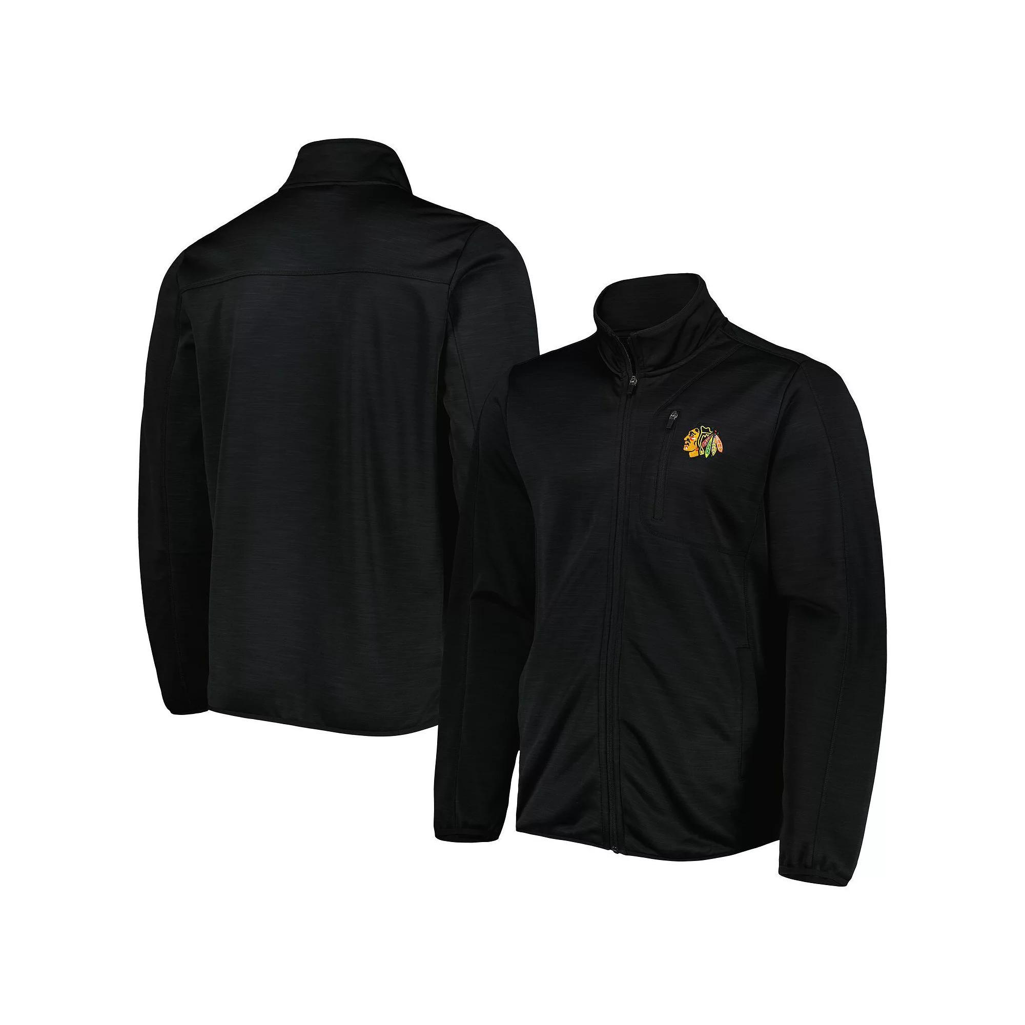 Men's G-III Sports by Carl Banks Black Chicago Blackhawks Closer Transitional Full-Zip Jacket, Size: Large Product Image