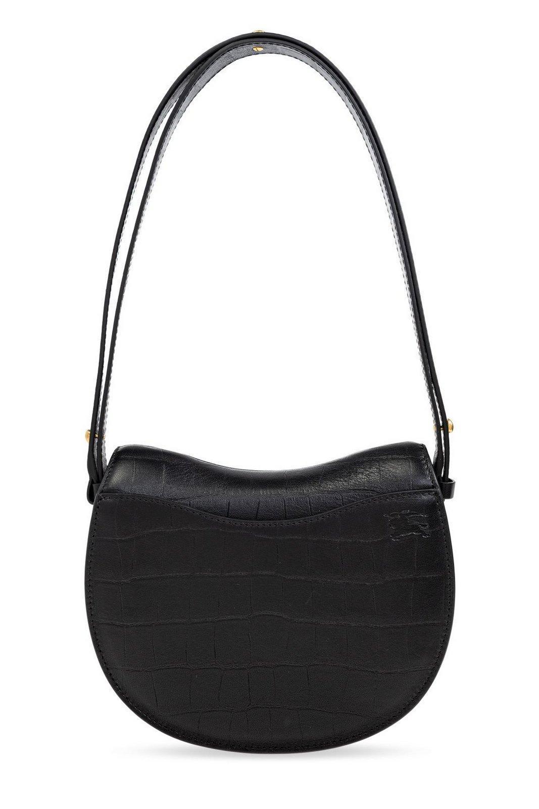 BURBERRY Small Rocking Horse Embossed Shoulder Bag In Black Product Image