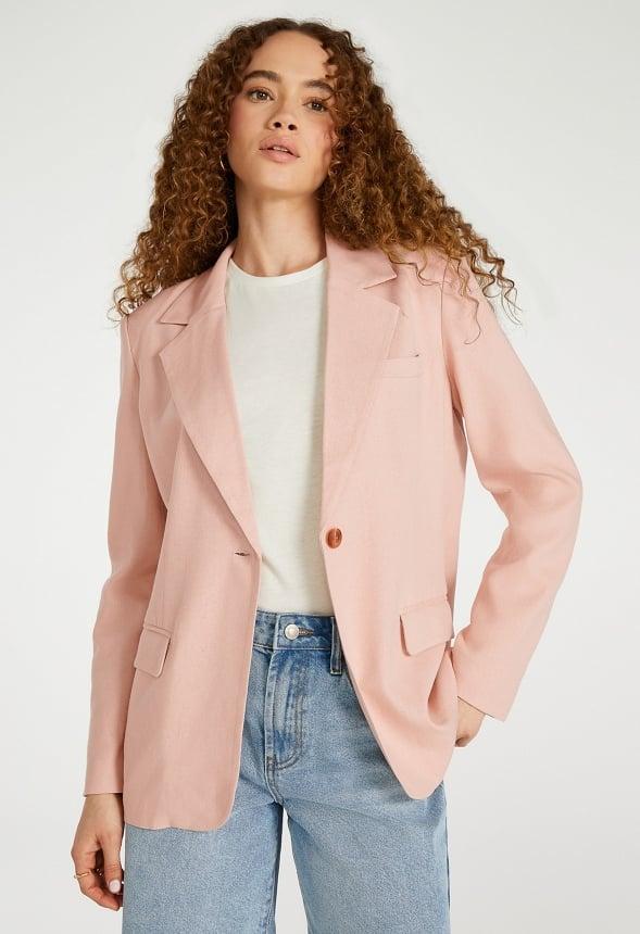 Linen Boyfriend Blazer Product Image