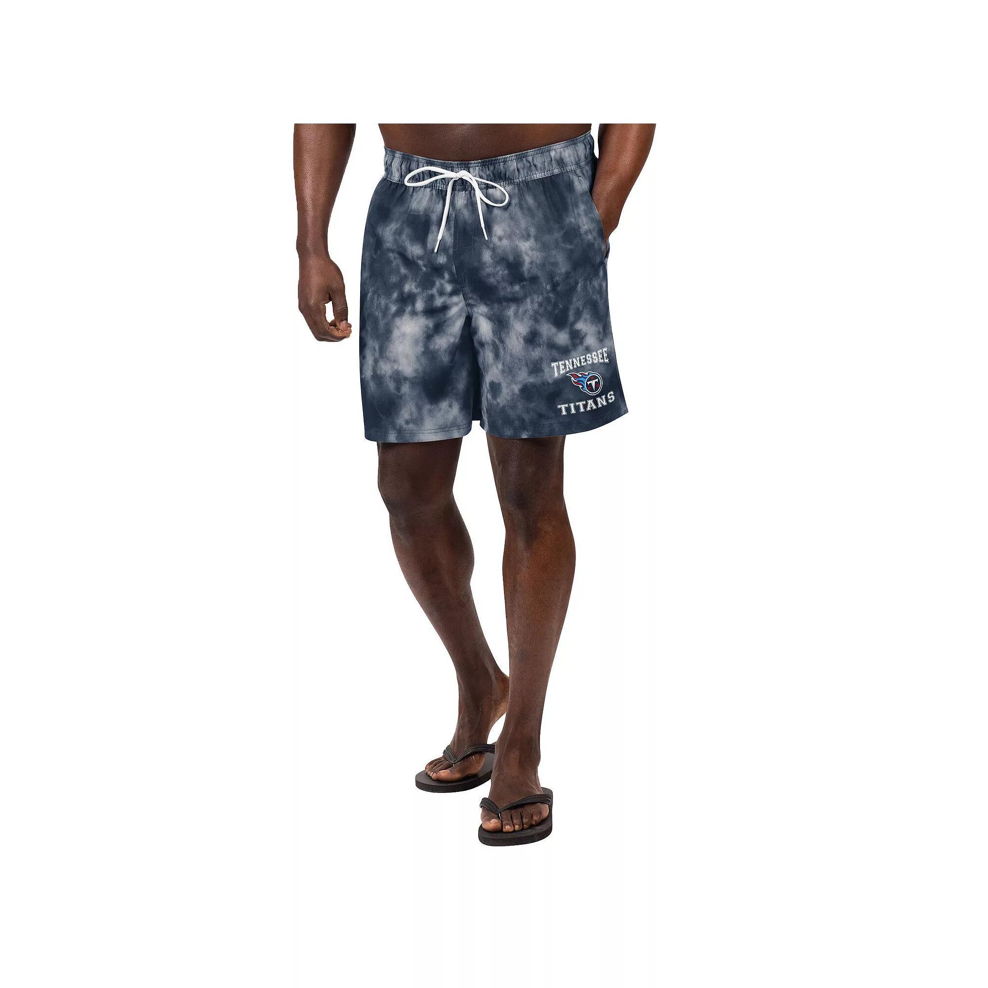 Men's G-III Sports by Carl Banks  Navy Tennessee Titans Change Up Volley Swim Trunks, Size: Large, Blue Product Image