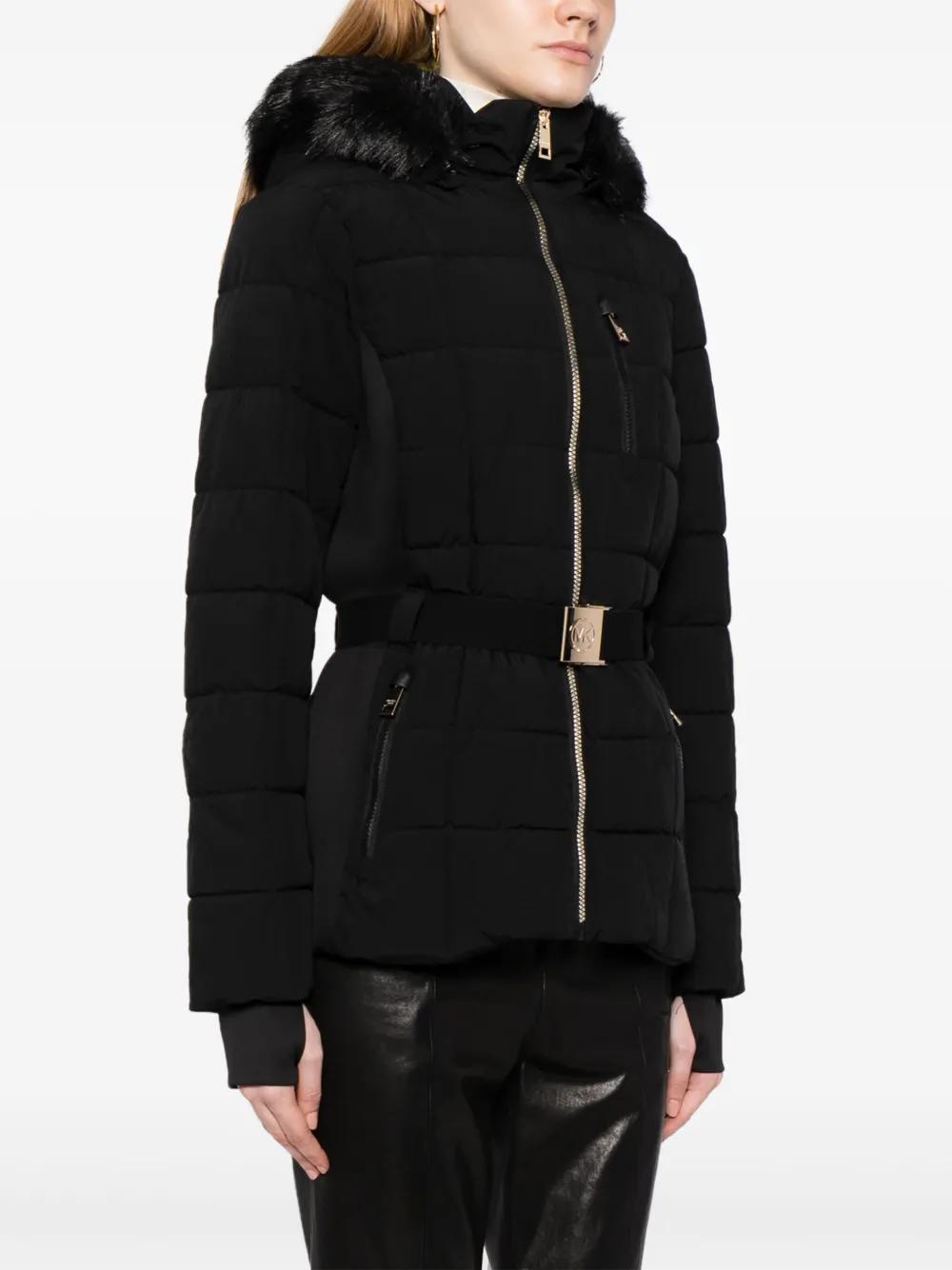 belted puffer coat Product Image
