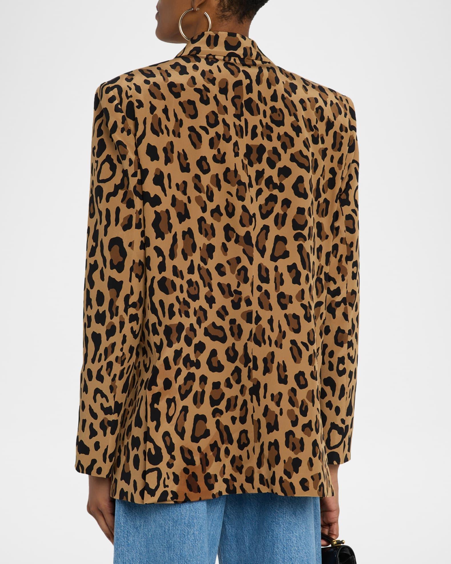 Simba Leopard-Print Double-Breasted Blazer Product Image