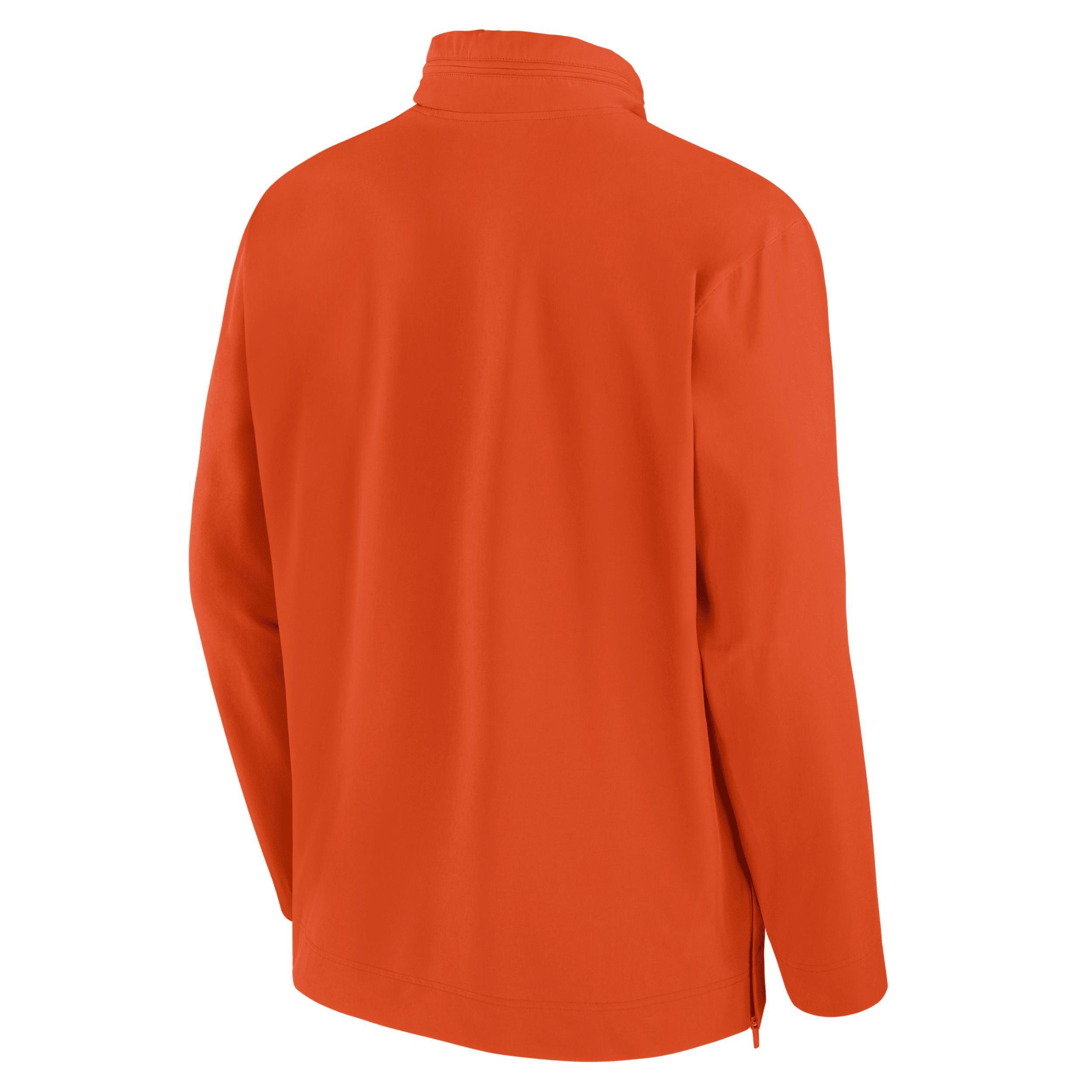 Clemson Tigers Sideline Coach Nike Men's College 1/2-Zip Hooded Jacket Product Image