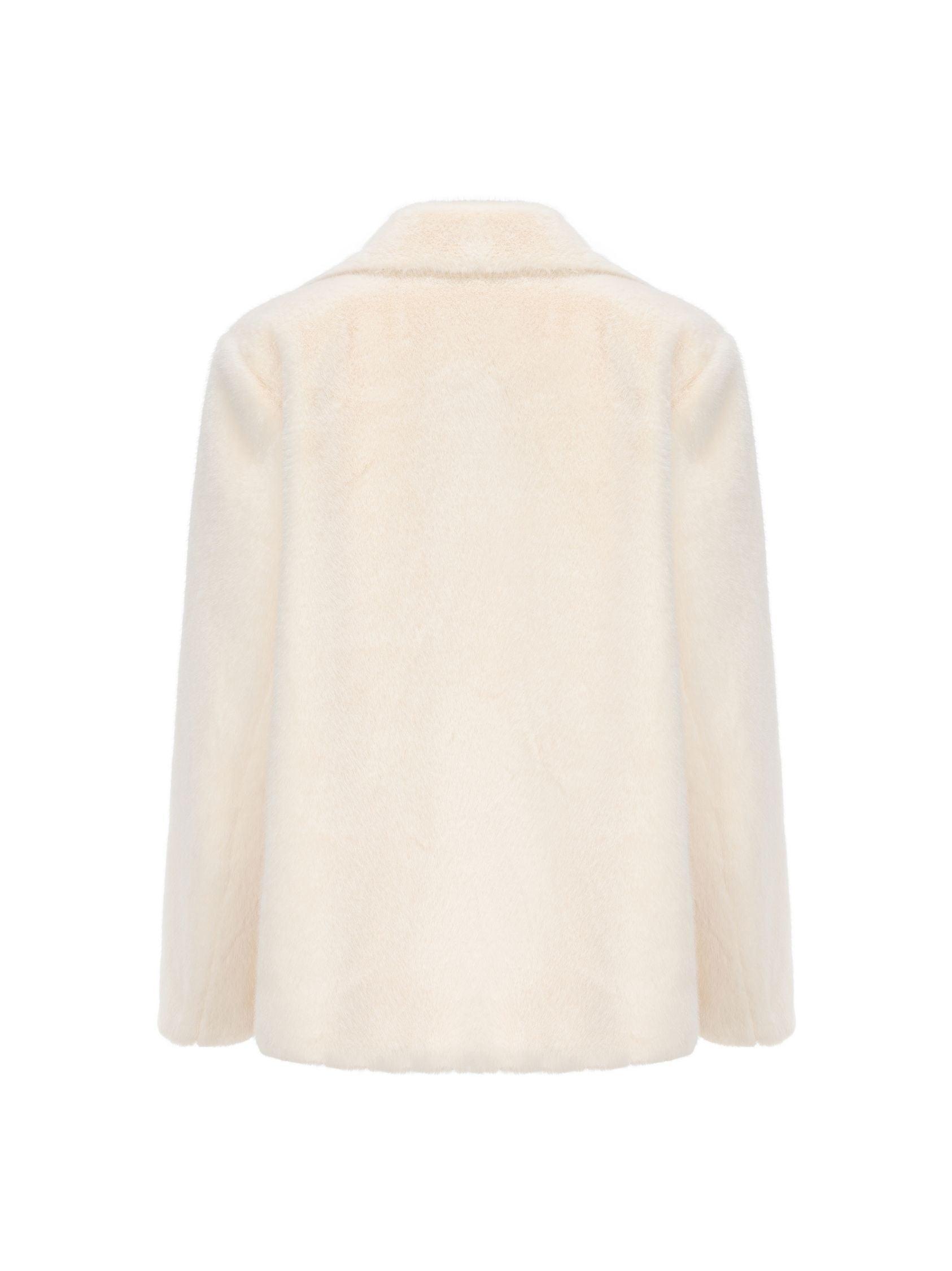 Phoebe Fur Jacket (White) Product Image