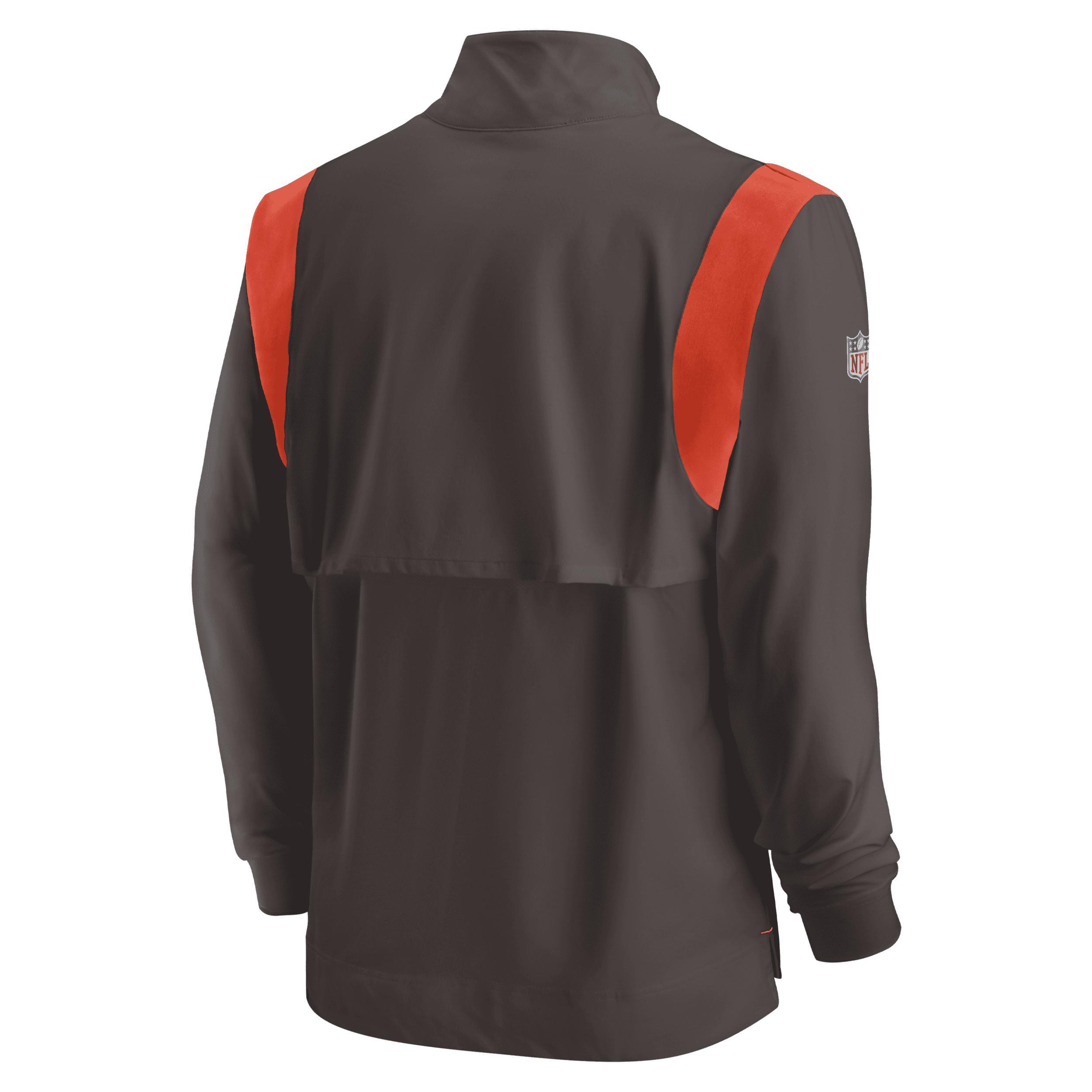 NIKE Navy Chicago Bears Sideline Coach Chevron Lockup Quarter-zip Long Sleeve Top Product Image