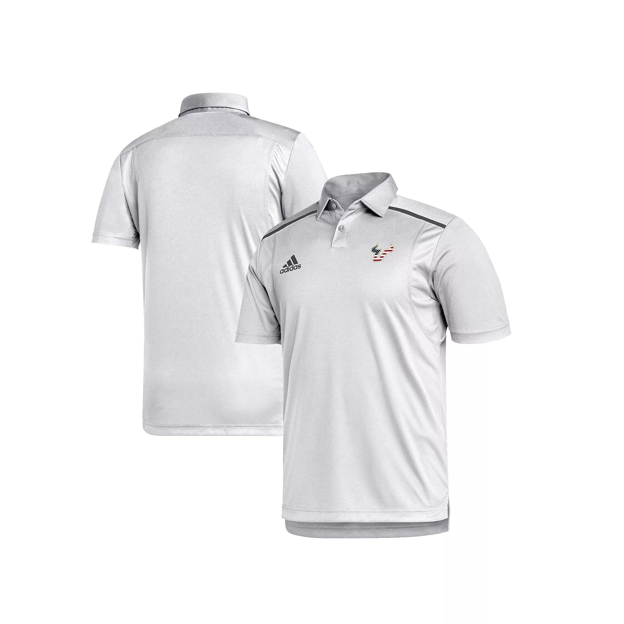 Men's adidas  White South Florida Bulls Stars & Stripes Classic AEROREADY Polo, Size: Small, Usf White Product Image
