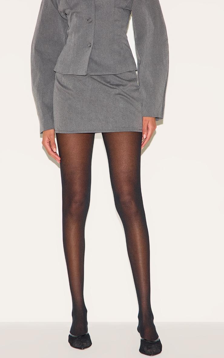 Charcoal Tailored Woven Micro Mini Skirt Product Image