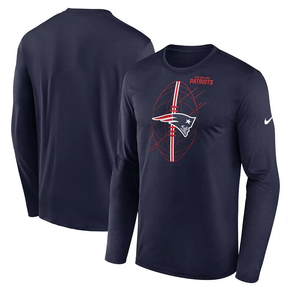 Men's Nike Navy New England Patriots Legend Icon Long Sleeve T-Shirt,  Product Image