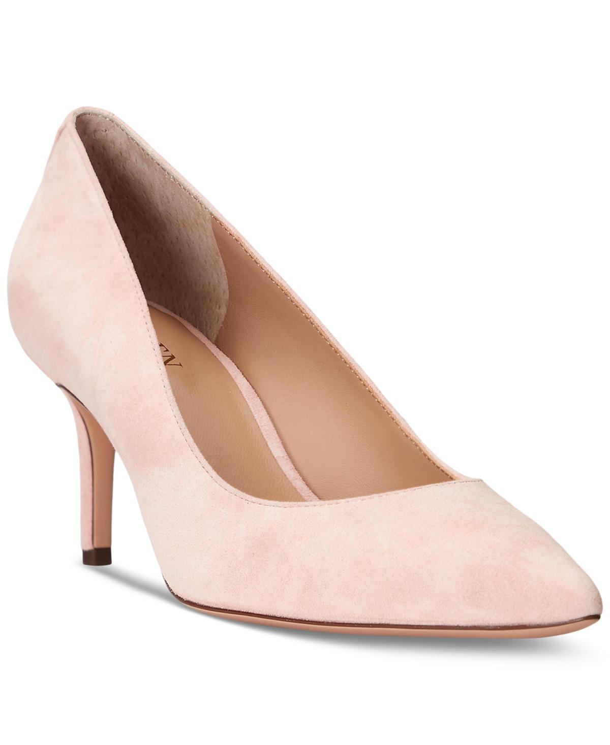 Lauren Ralph Lauren Lanette Suede Pump (Explorer Sand) High Heels Product Image