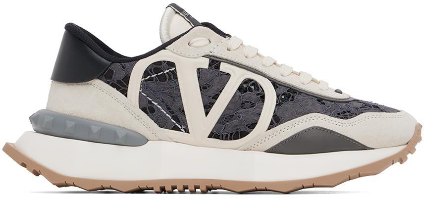 VALENTINO GARAVANI Gray Lacerunner Sneakers In N Grigio Nero Graphite Ivory Light Ivory N Product Image