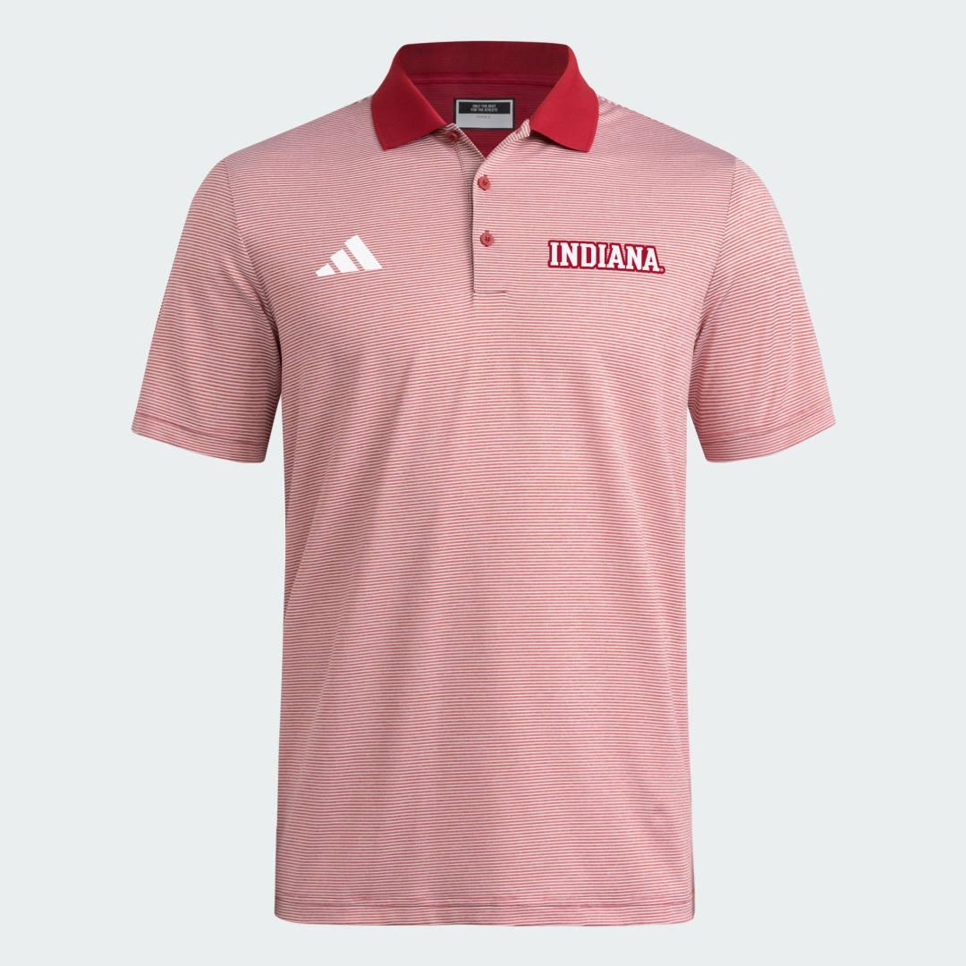 adidas Indiana Hoosiers Coaches Ottoman Polo Victory Red XL Mens Product Image
