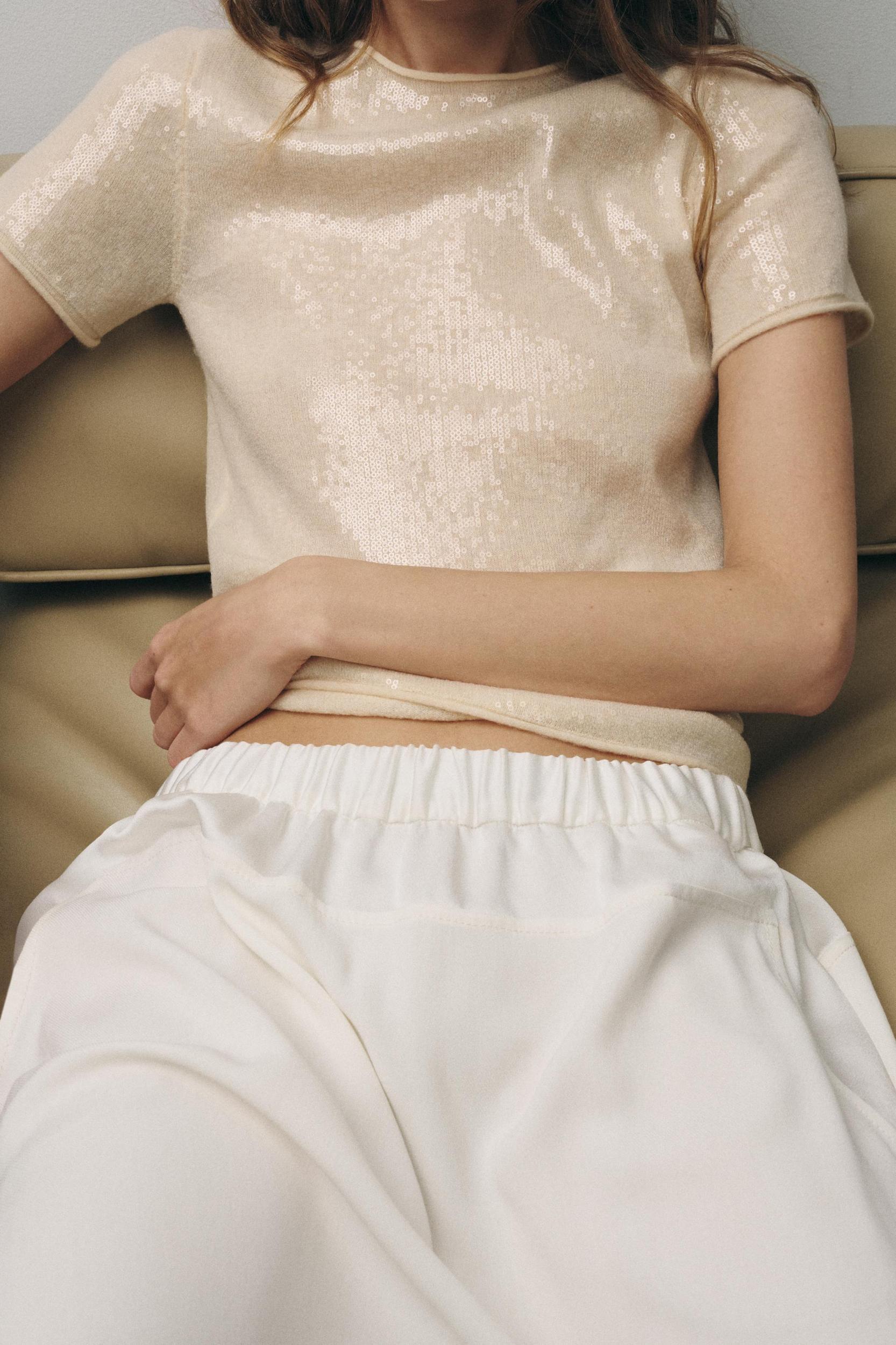 SEQUIN KNIT TOP Product Image