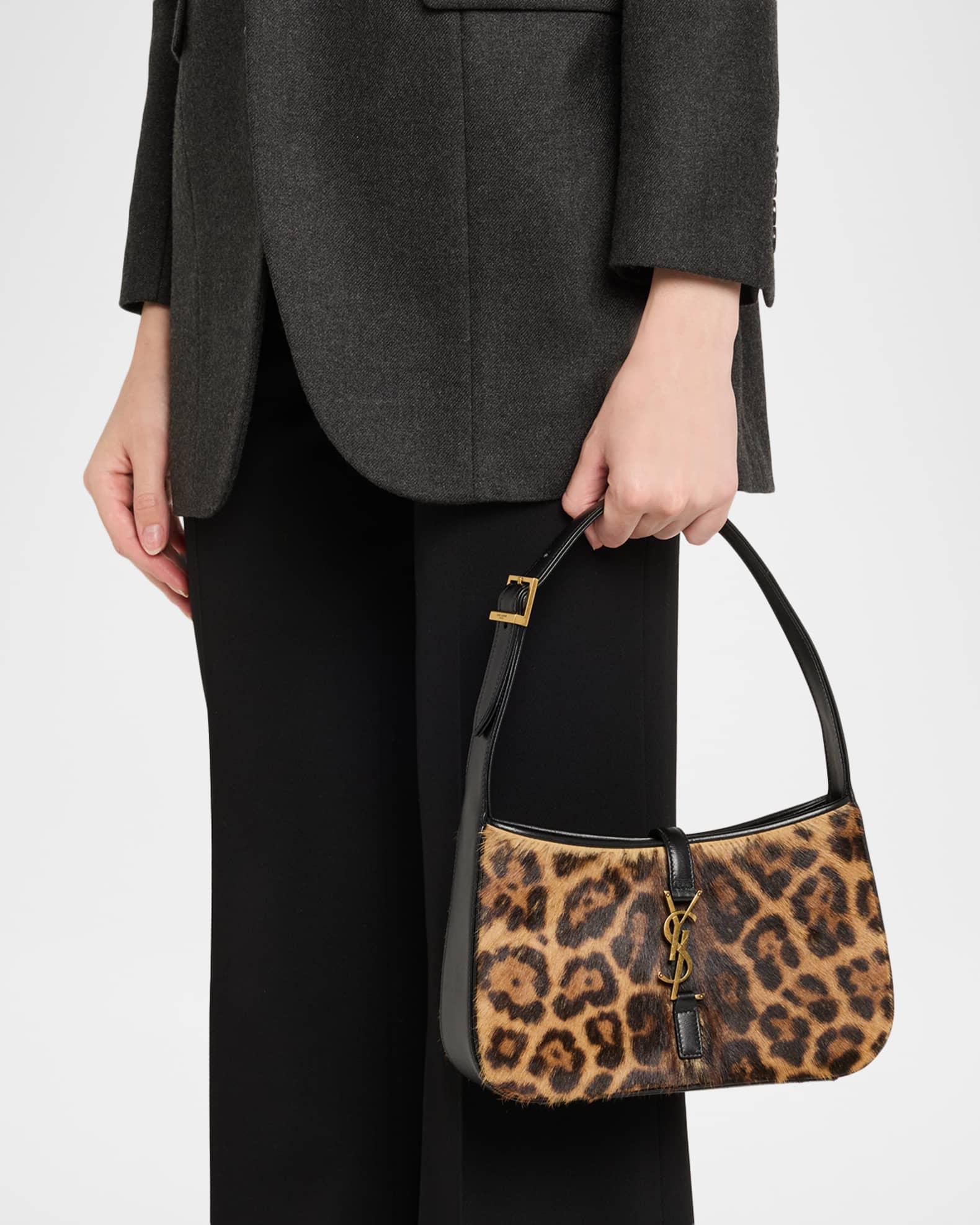 Le 5A7 YSL Shoulder Bag in Leopard-Print Calf Hair Product Image