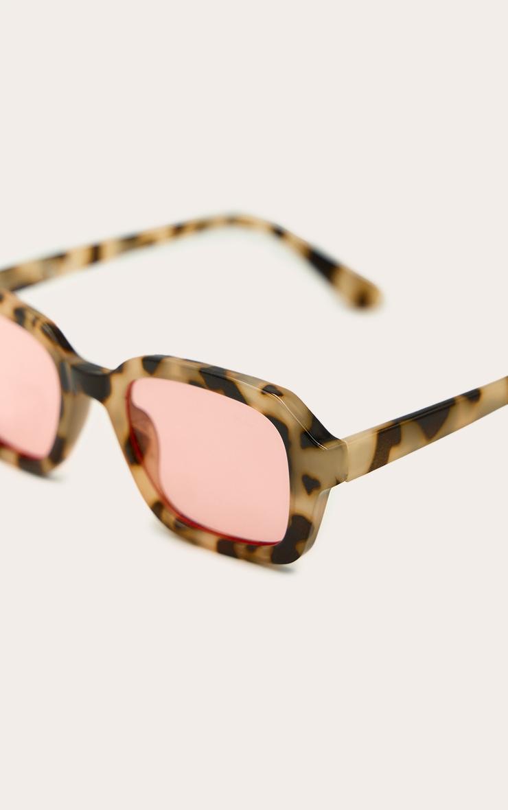 Pale Tortoiseshell Square Chunky Sunglasses Product Image