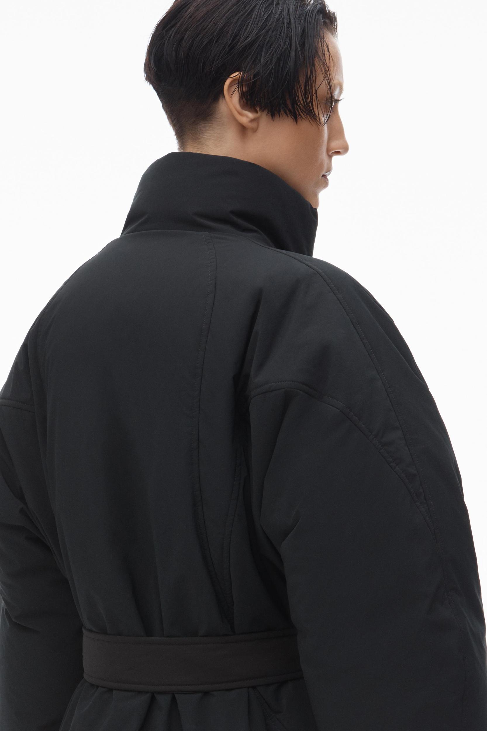 Puffer Coat With Dome Logo Patch Product Image