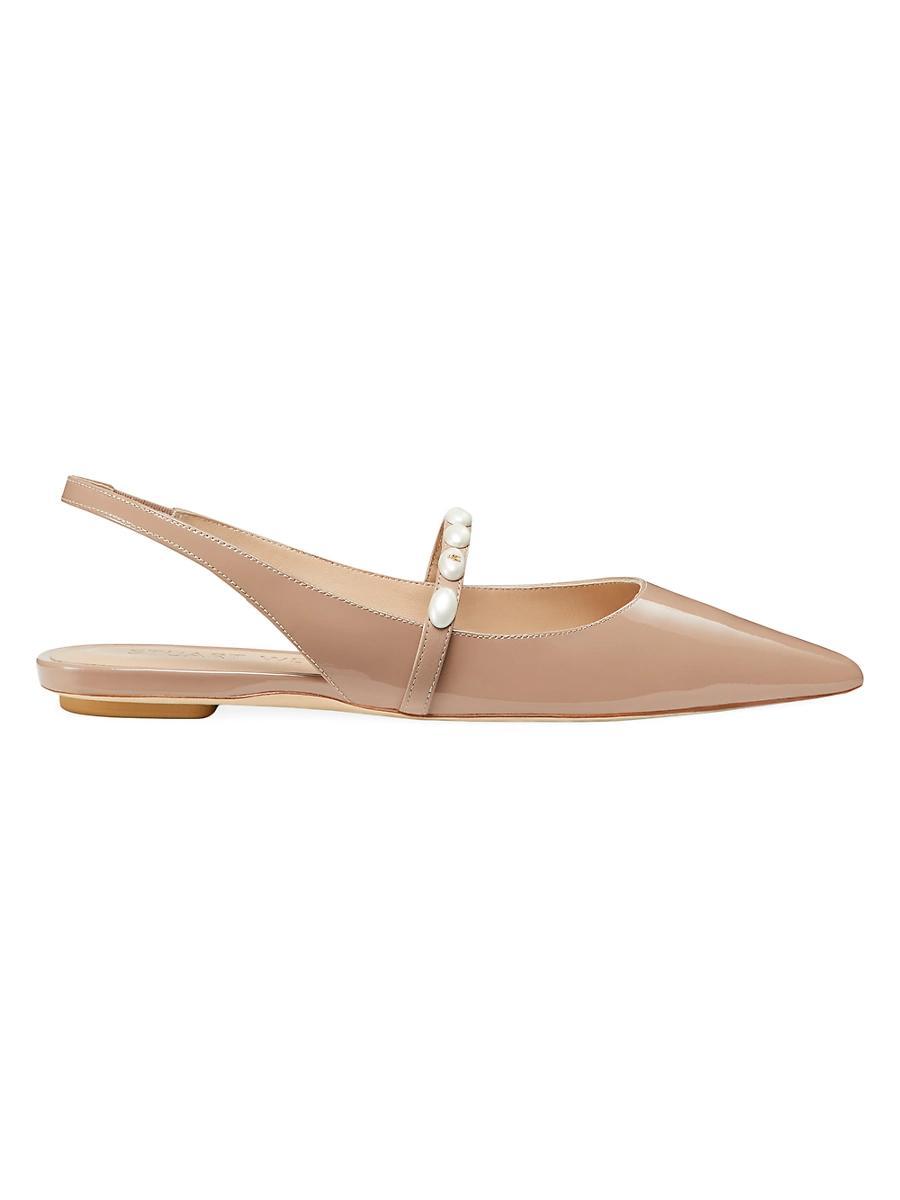 Womens Emilia Pearlita Patent Leather Slingback Flats Product Image