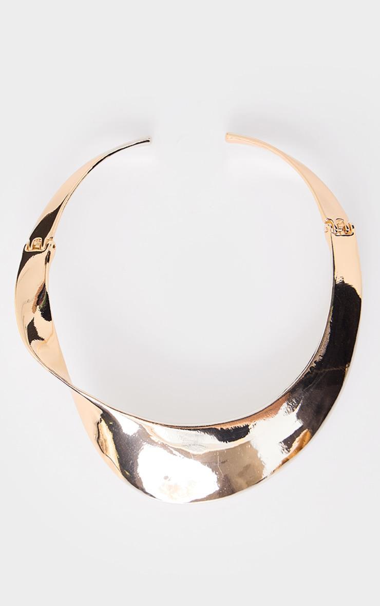 Gold Metallic Twist Chunky Choker Product Image