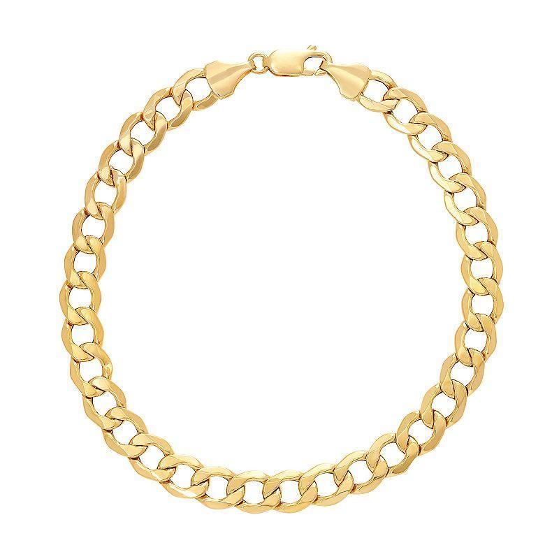 Everlasting Gold Mens 10k Gold Curb Chain Bracelet, Womens Product Image