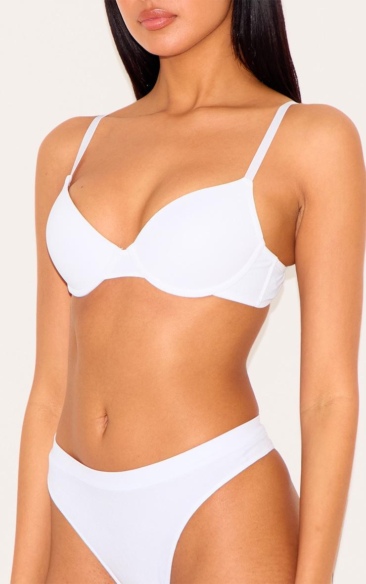 White Underwired T-shirt Bra Product Image