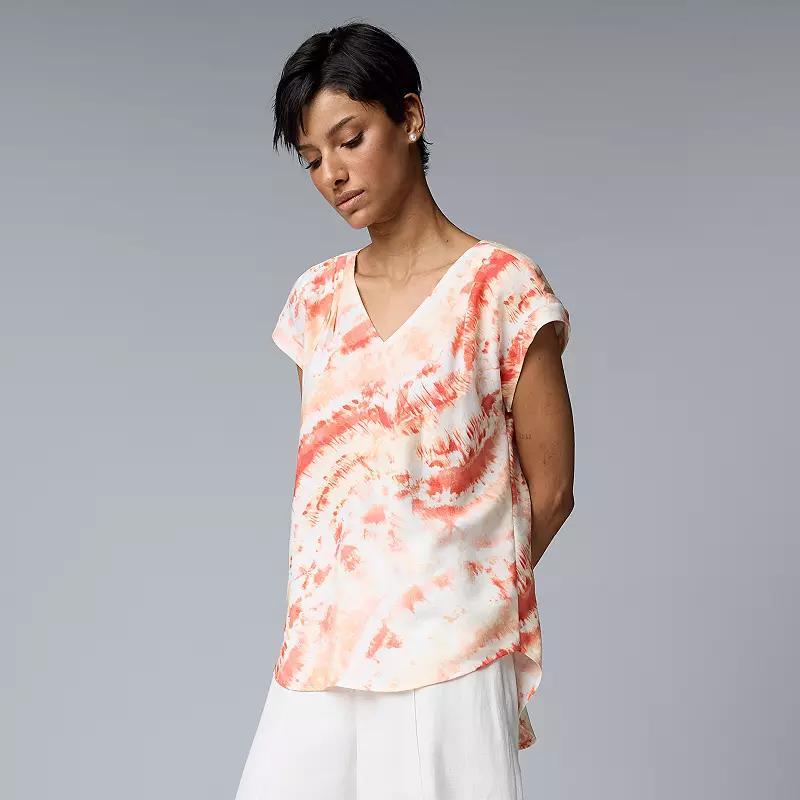 Womens Simply Vera Vera Wang V-Neck Popover Top Product Image