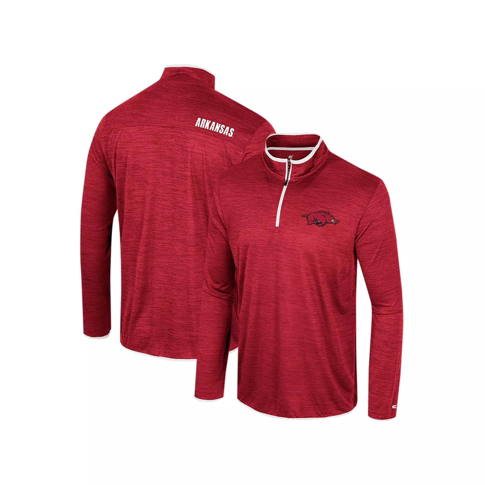 Men's Colosseum Cardinal Arkansas Razorbacks Wright Quarter-Zip Windshirt, Size: Medium, Red Product Image