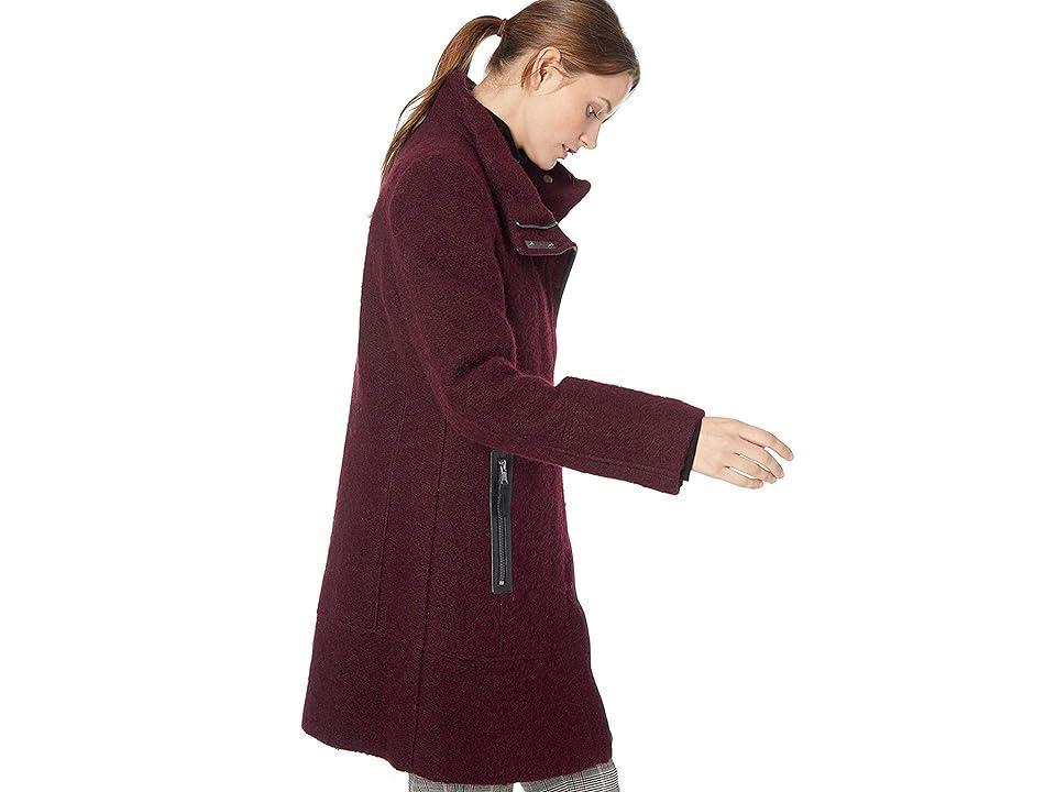 Calvin Klein Women's Wool Jacket (Chianti Black) Women's Coat Product Image