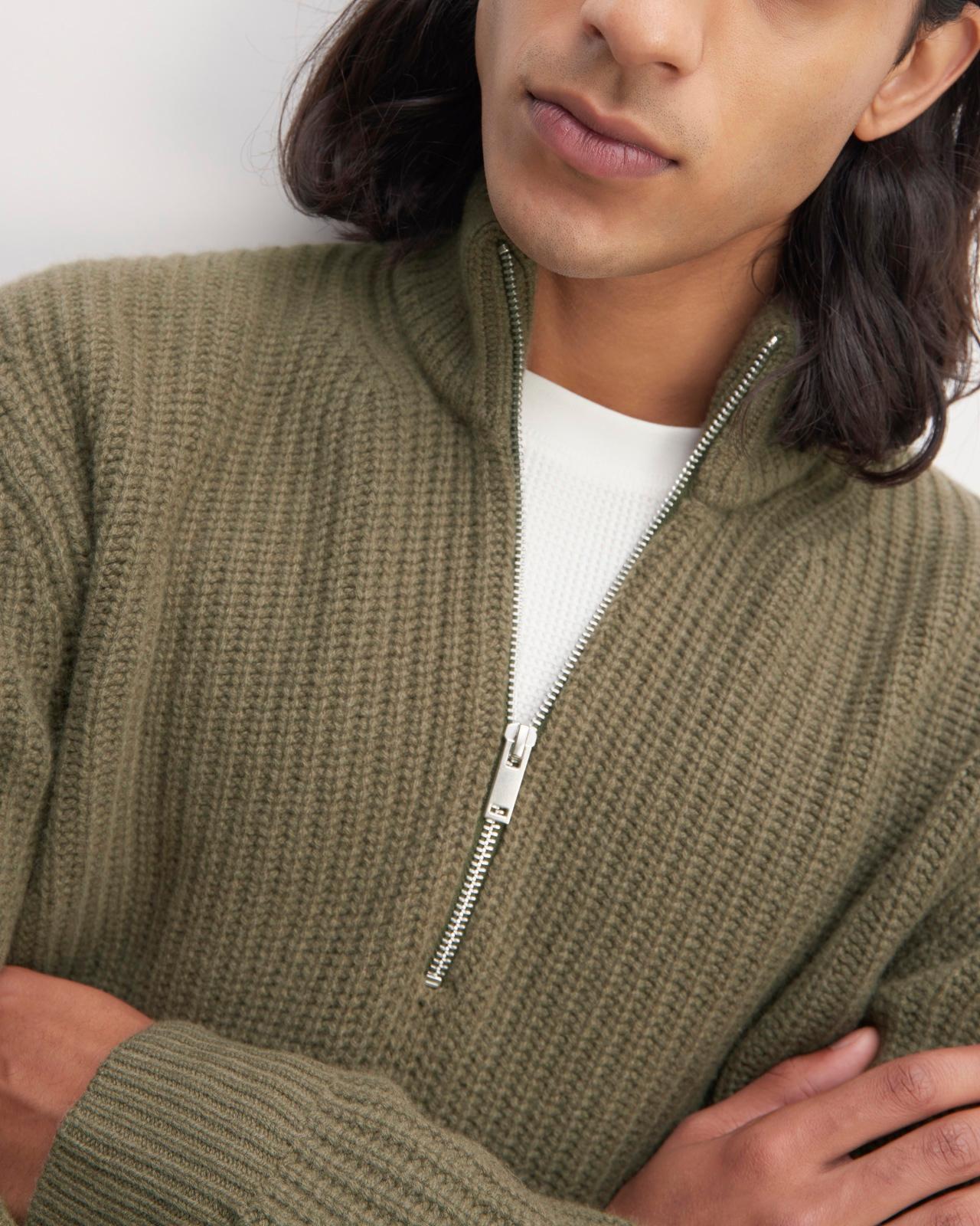 The Felted Merino Half-Zip Sweater Product Image