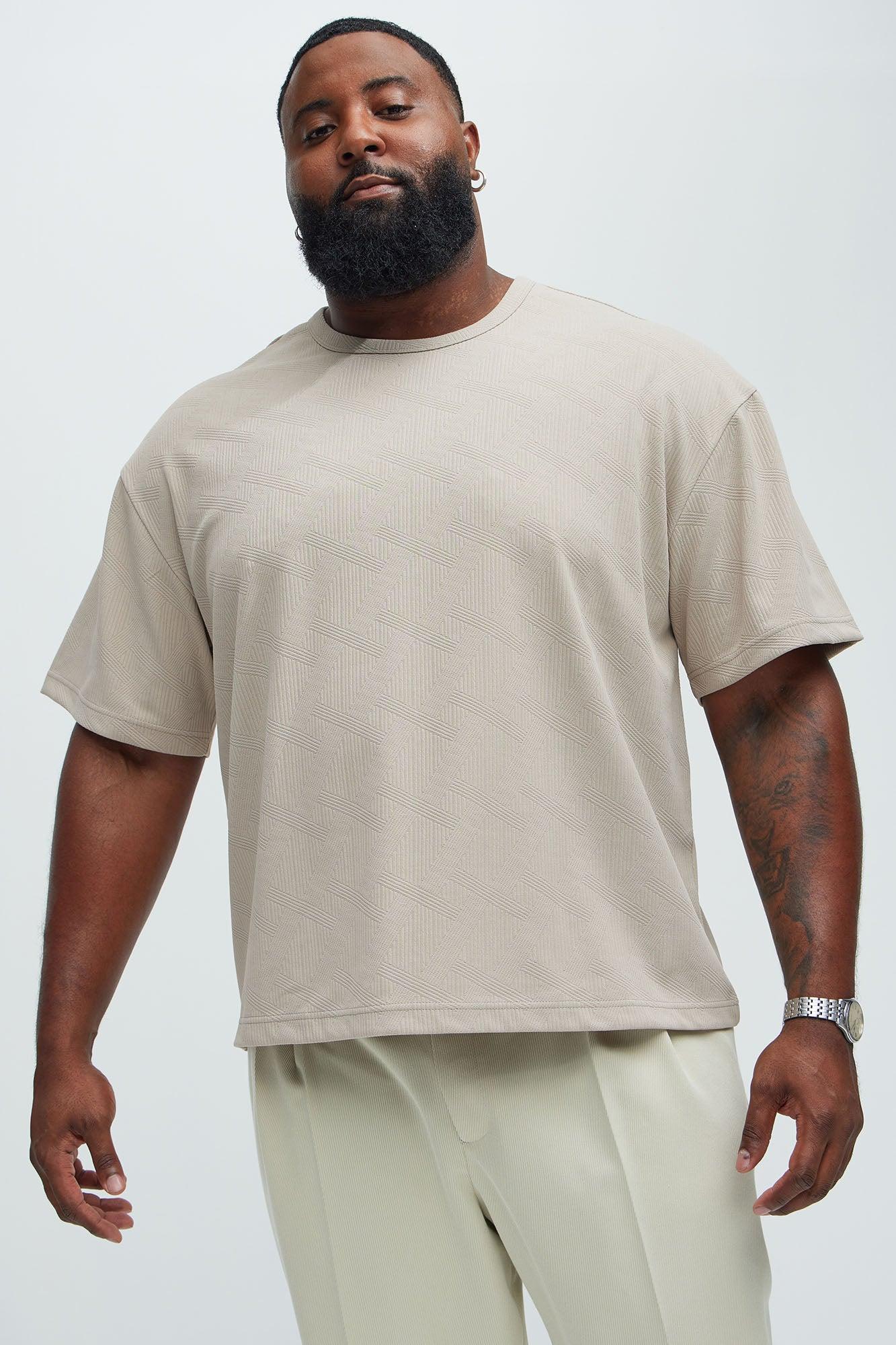 Benji Textured Relaxed Tee - Taupe Product Image