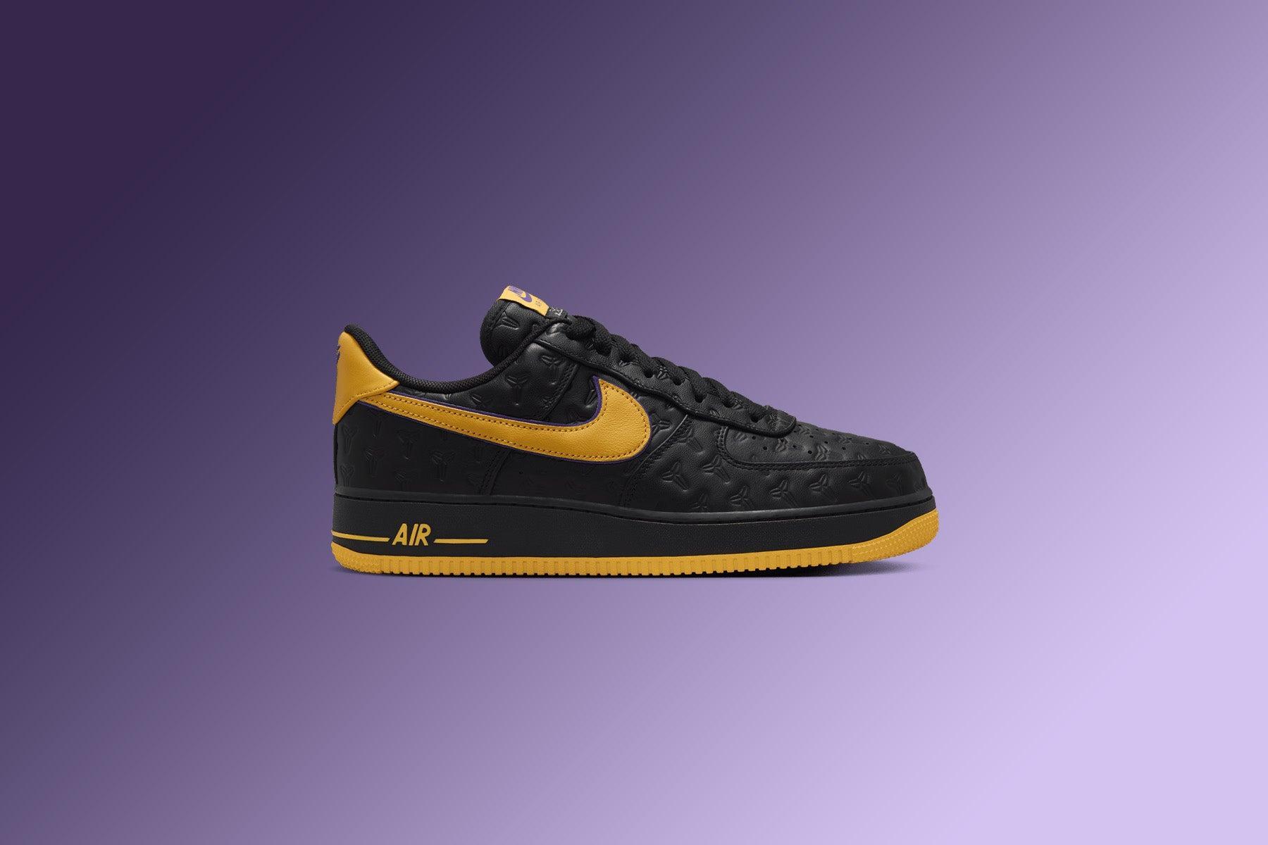 Nike x Kobe Bryant Air Force 1 Low Retro QS - Black/Varsity Maize/Varsity Purple Male Product Image