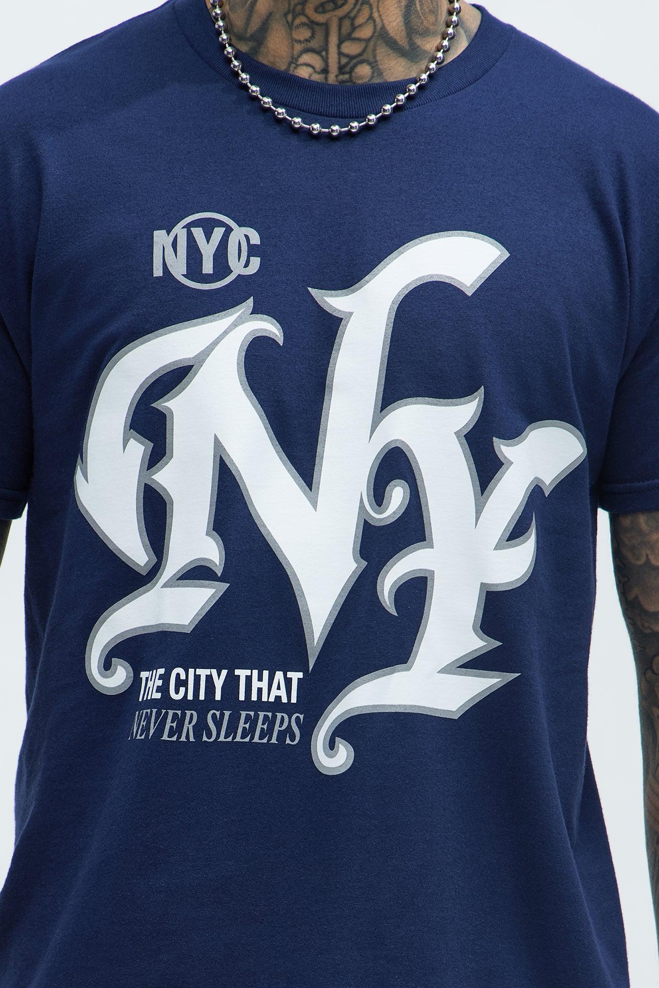 NY Never Sleeps Short Sleeve Tee - Navy Product Image