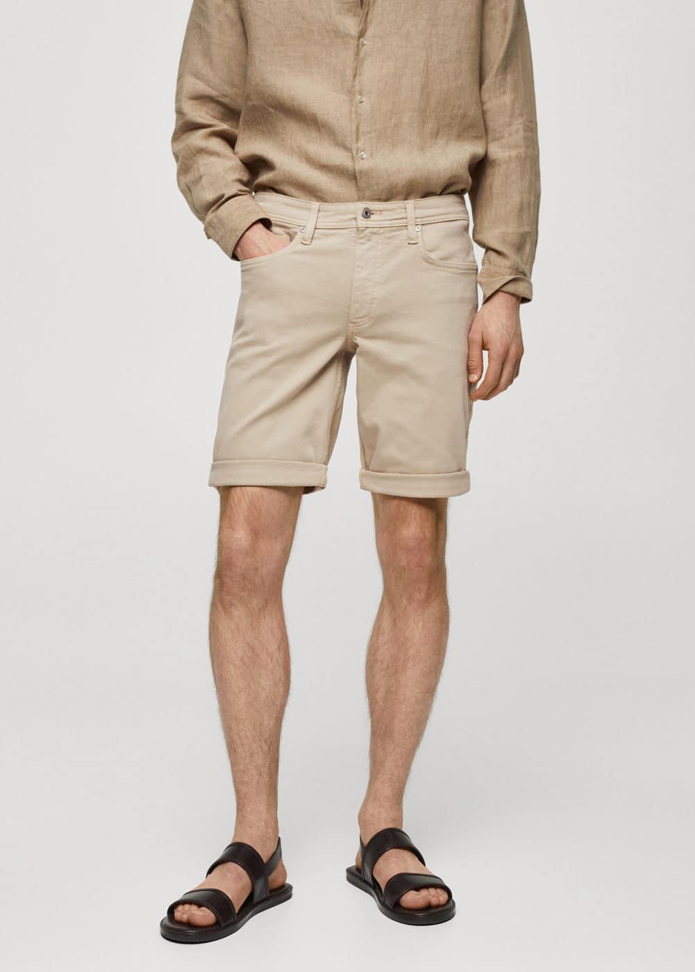 Mango Mens Denim Bermuda Shorts Product Image