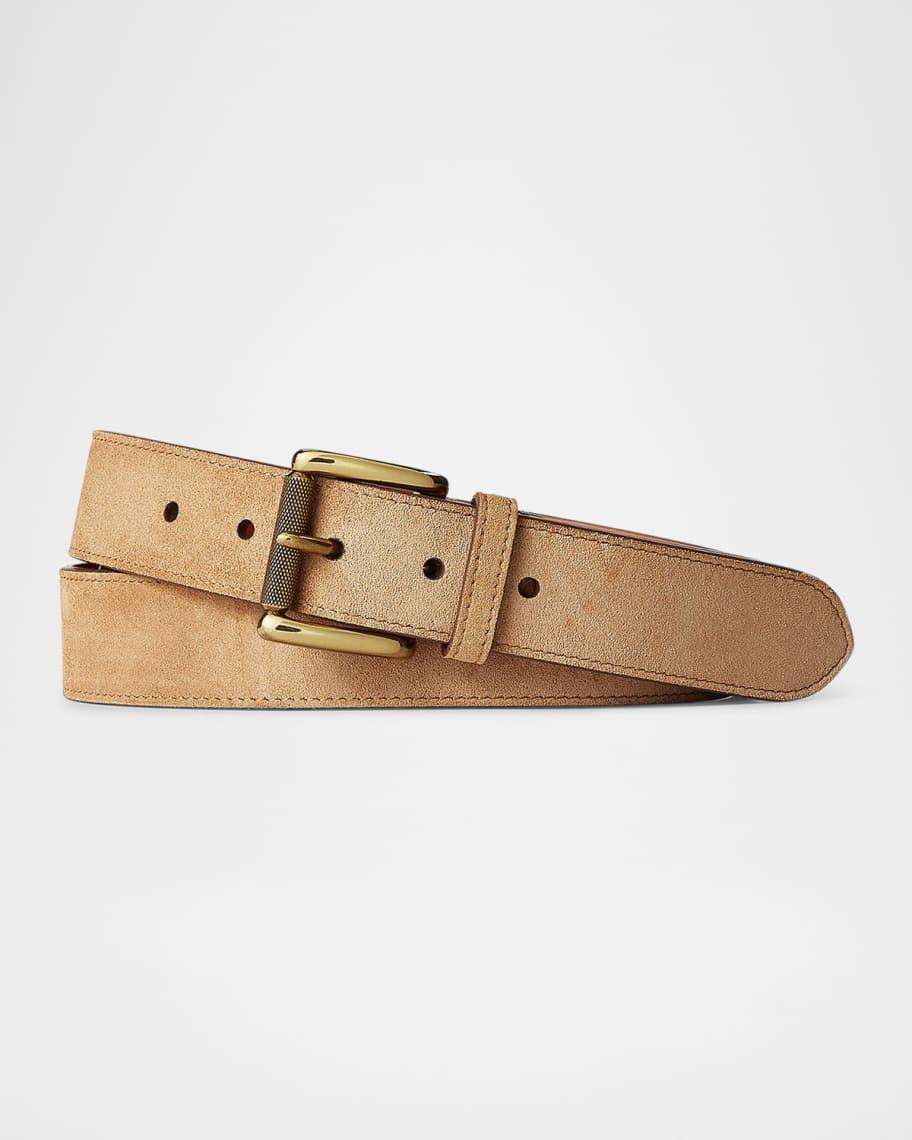 Men's Suede Roller-Buckle Belt Product Image