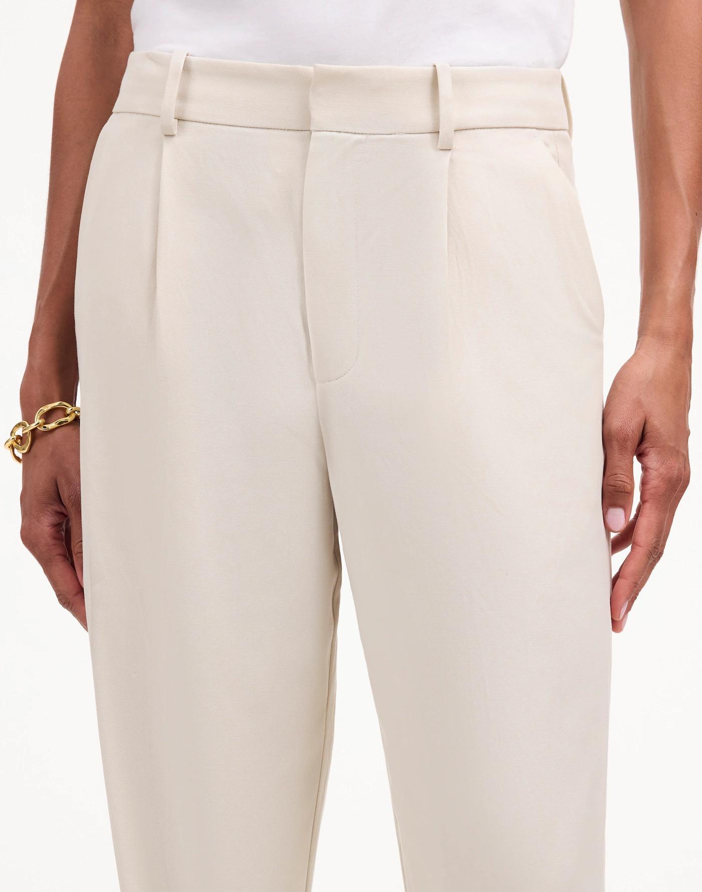 Slouchy Straight Pants in Drapey Twill Product Image