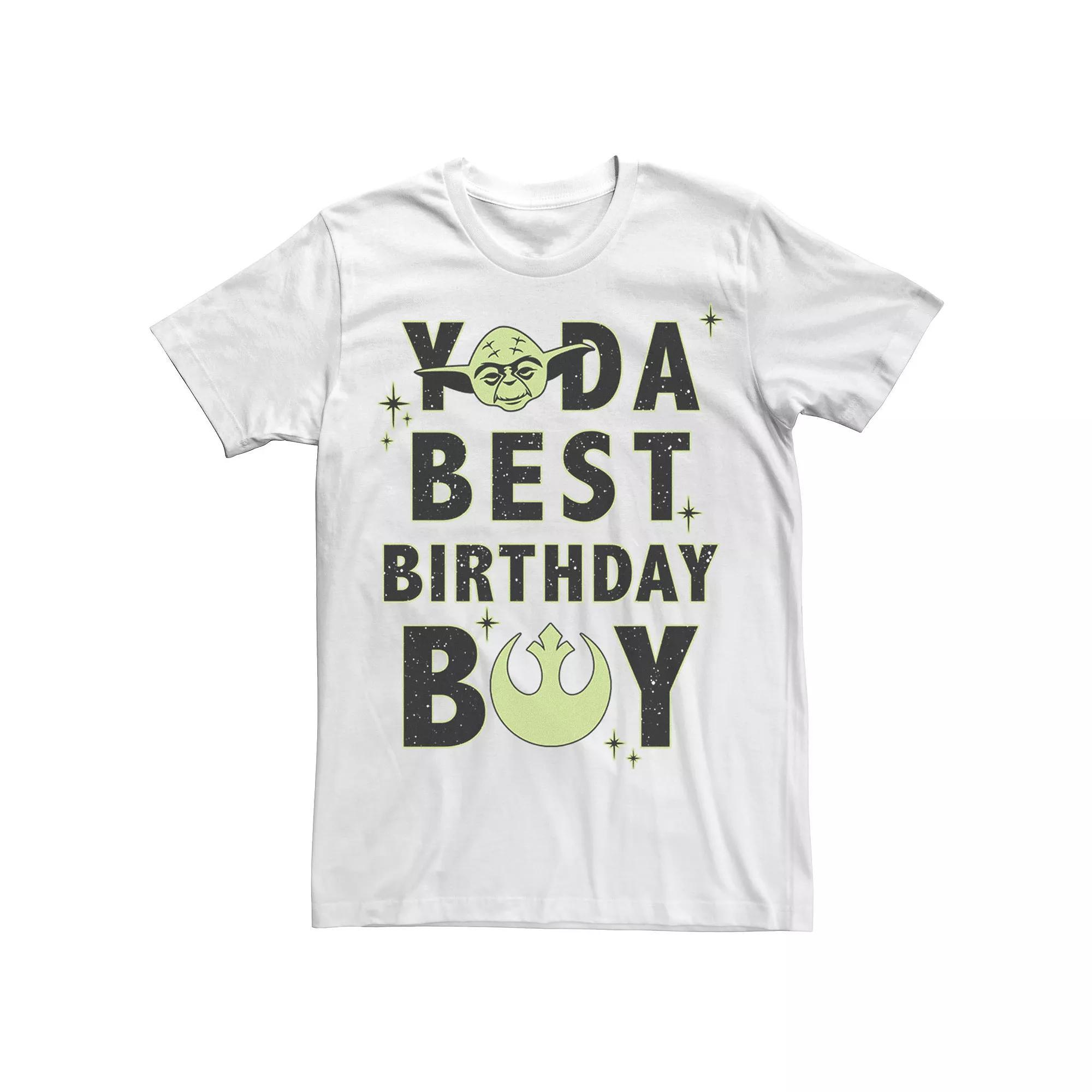 Men's Star Wars Yoda Best Birthday Boy Rebel Logo Tee,  Product Image