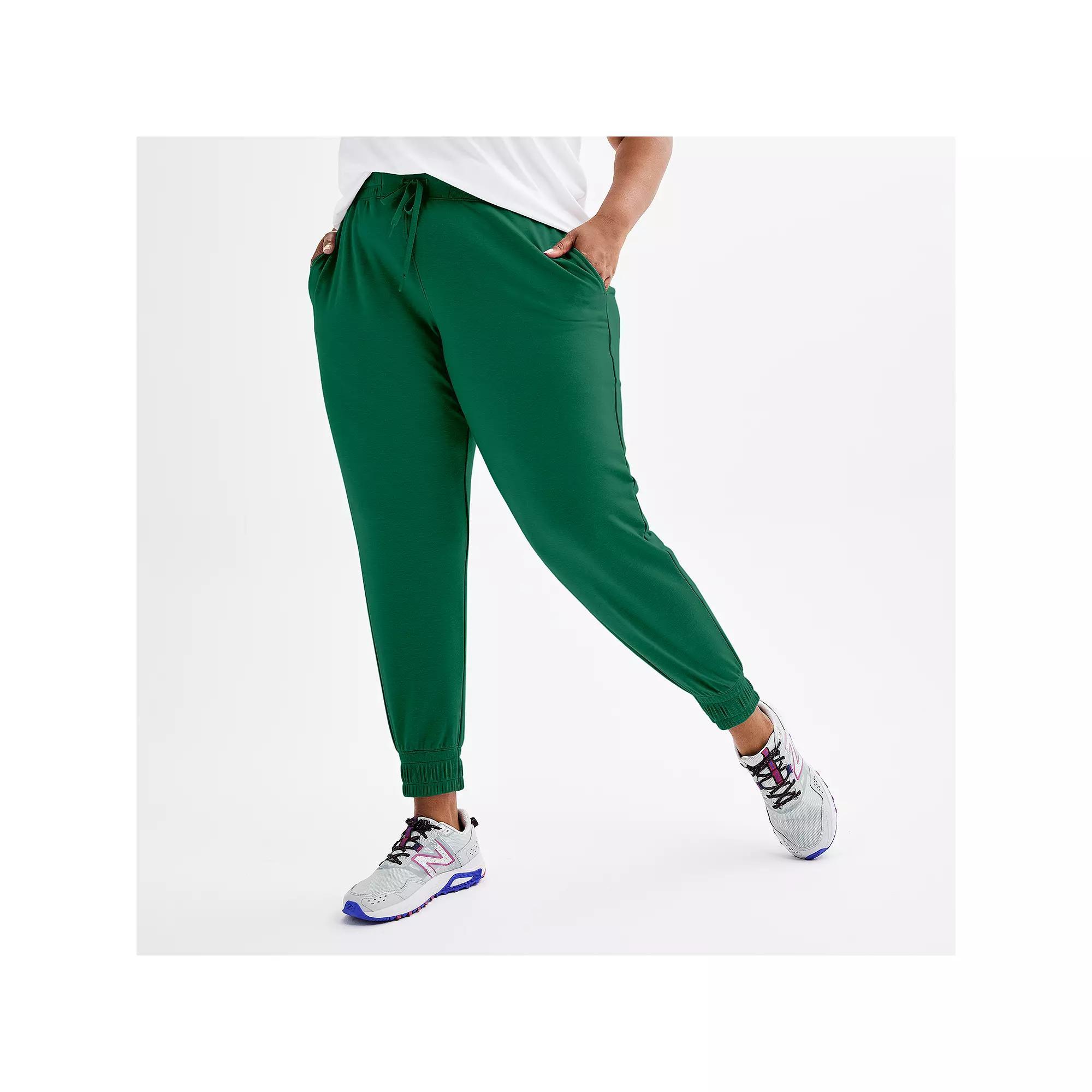 Plus Size Tek Gear® French Terry Jogger Pants, Women's, Size: 1XL, Mineral Black Product Image