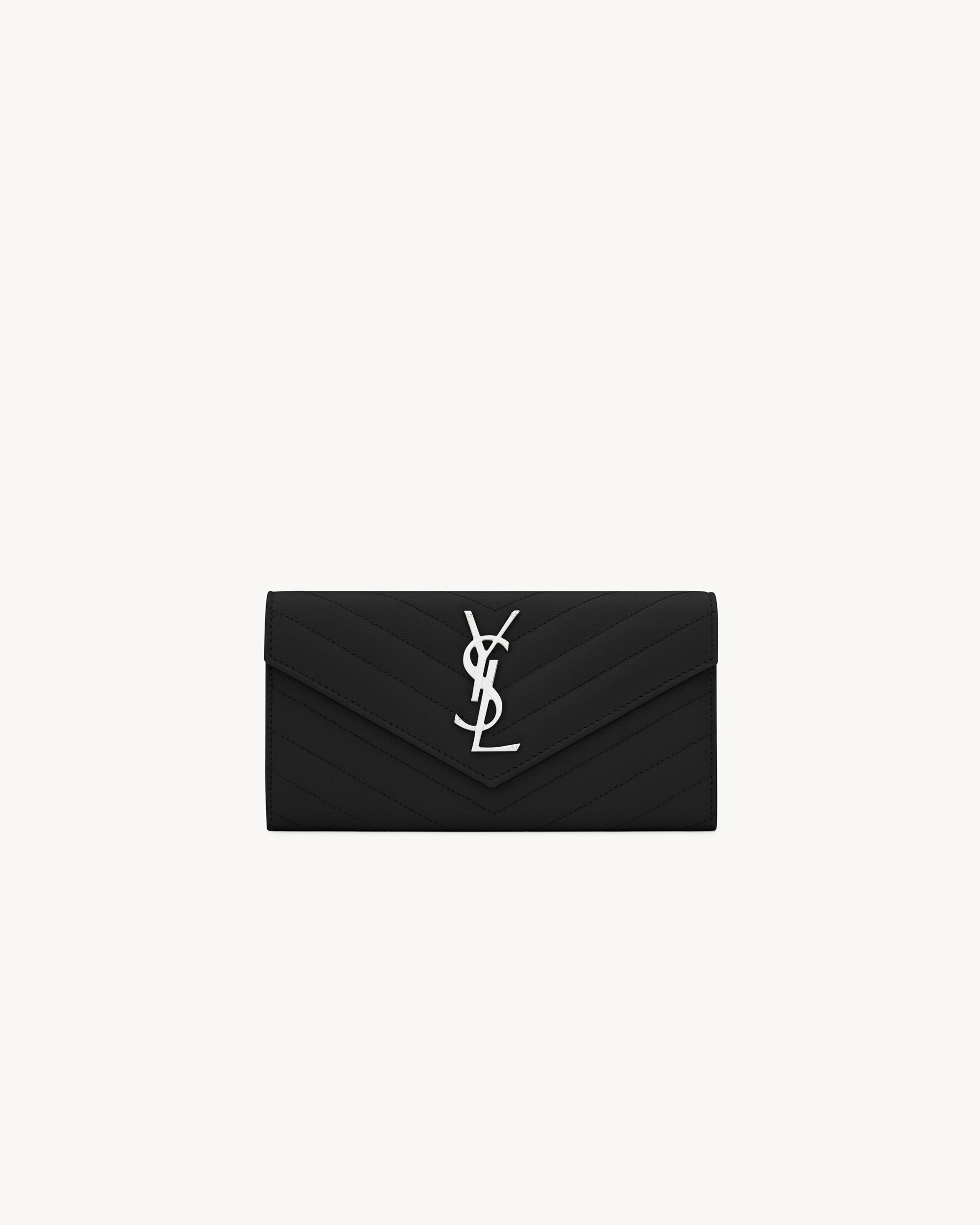 CASSANDRE MATELASSÉ large flap wallet in grain de poudre leather Product Image