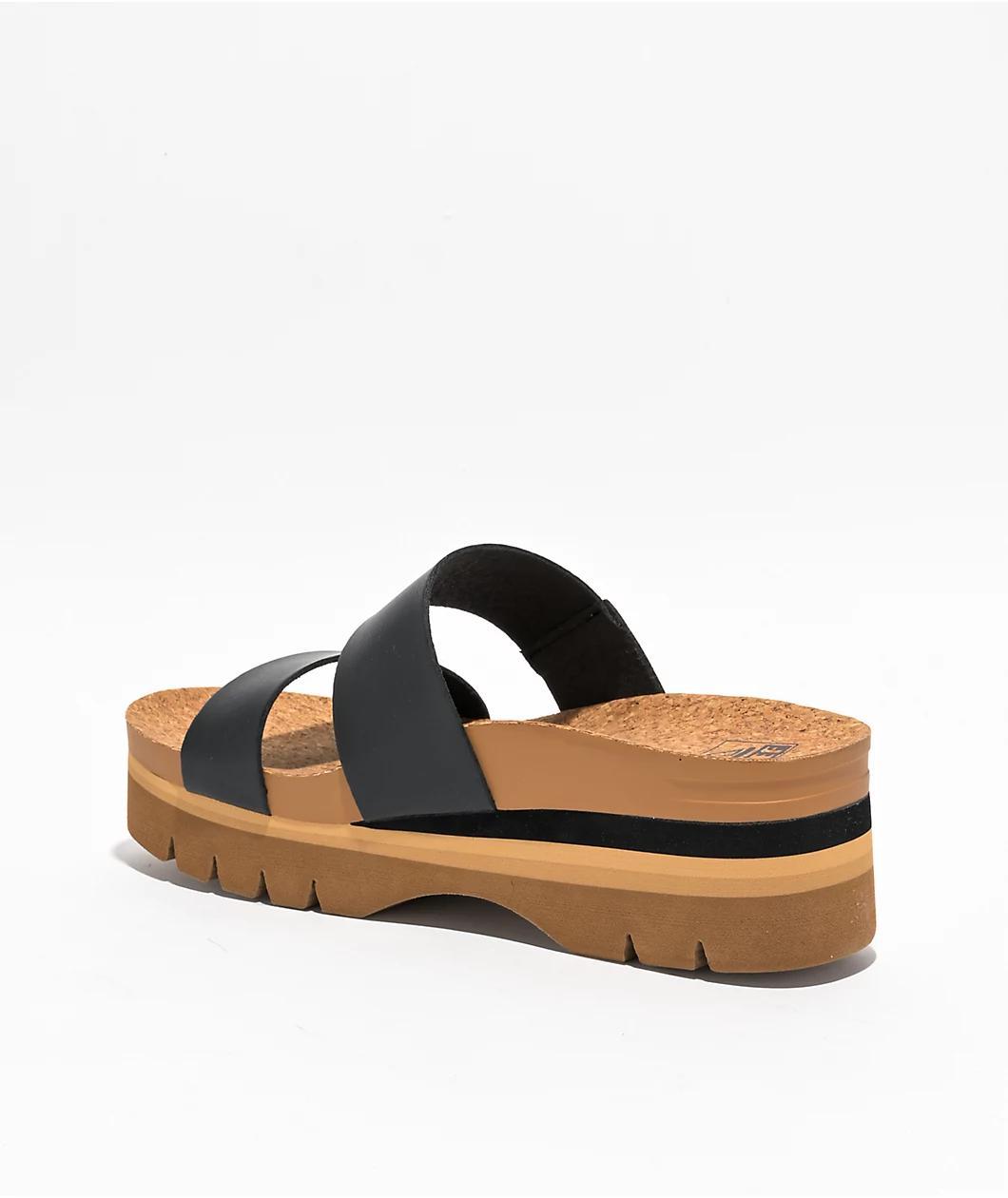 Reef Cushion Vista Higher Black Sandals Product Image