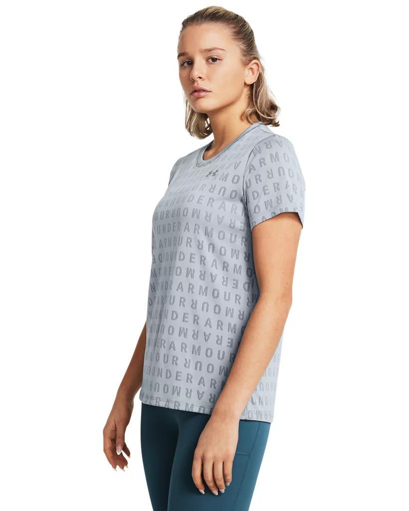 Women's UA Tech™ Wordmark Jacquard Short Sleeve Product Image