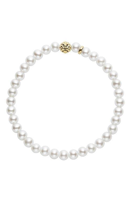 LAGOS Caviar Icon Cultured Freshwater Pearl Bracelet With 18k Gold Caviar Station Product Image