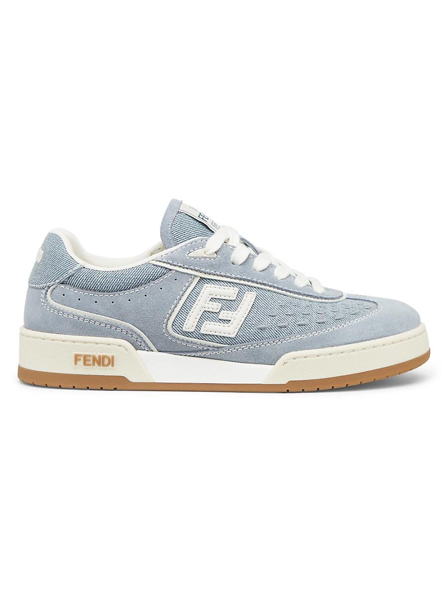 Womens Match FF Denim & Suede Low-Top Sneakers Product Image