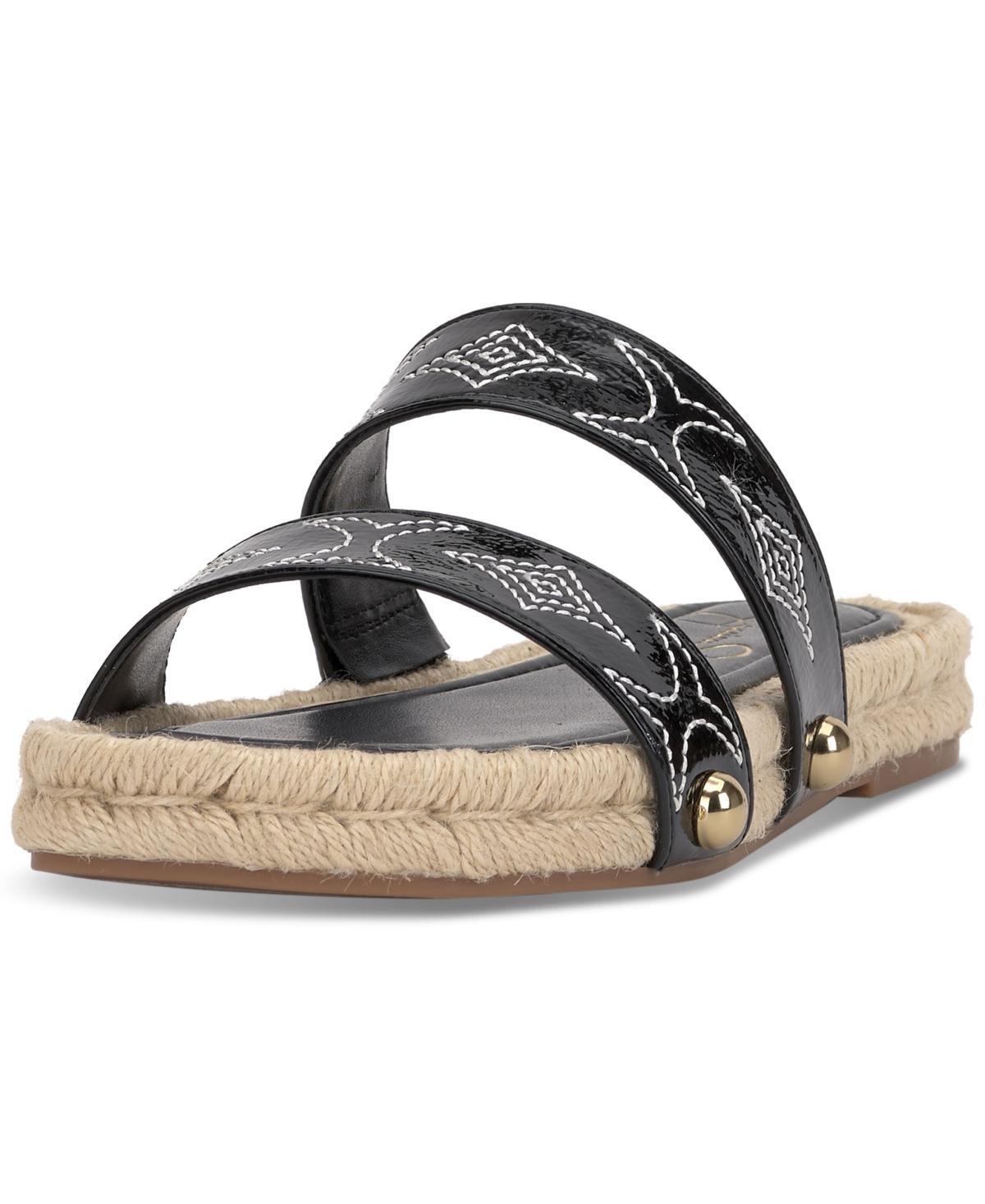 Jessica Simpson Womens Jasdin Western-Stitched Flat Espadrille Sandals Product Image