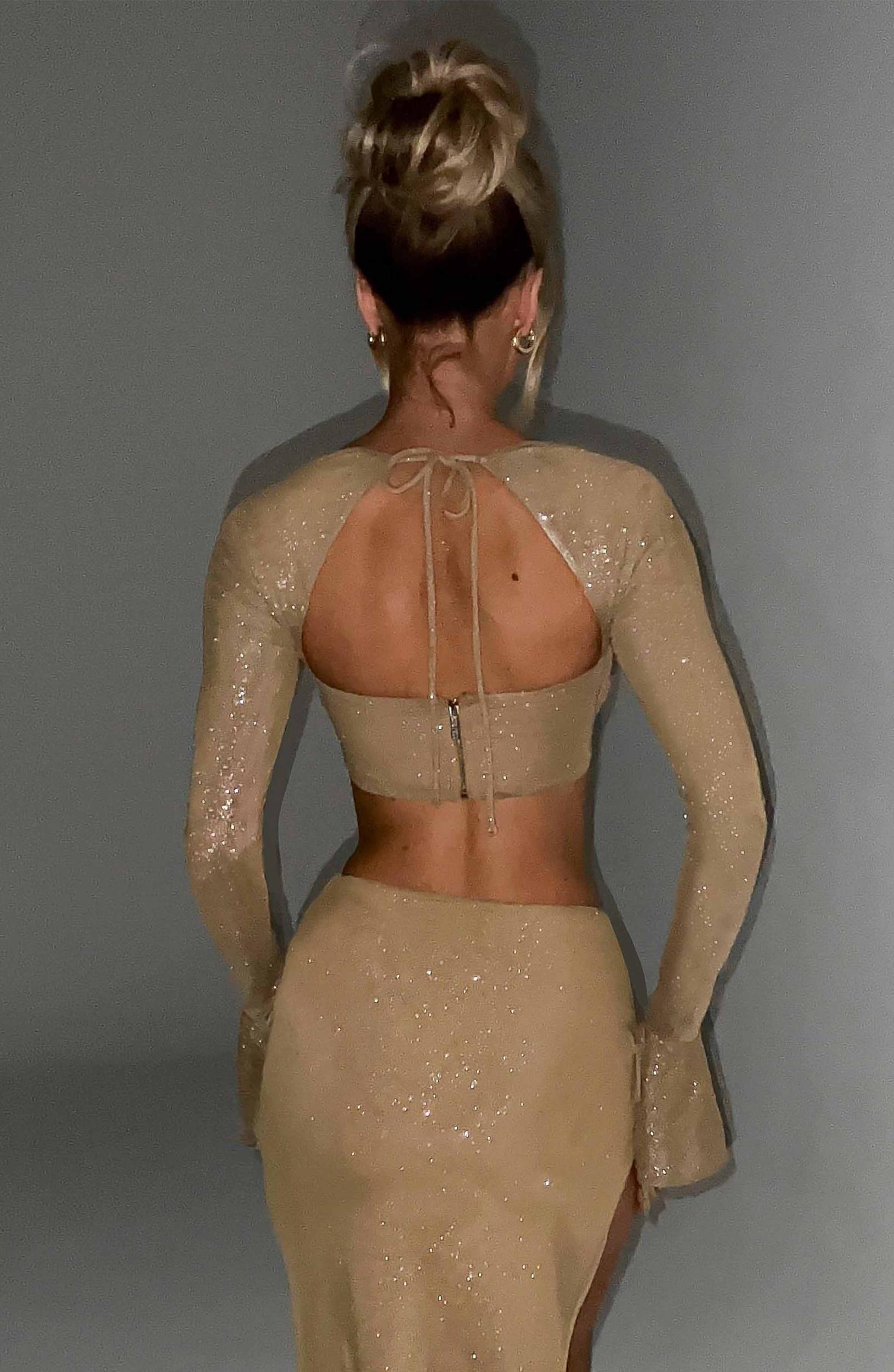 Priscilla Top - Gold Sparkle Product Image