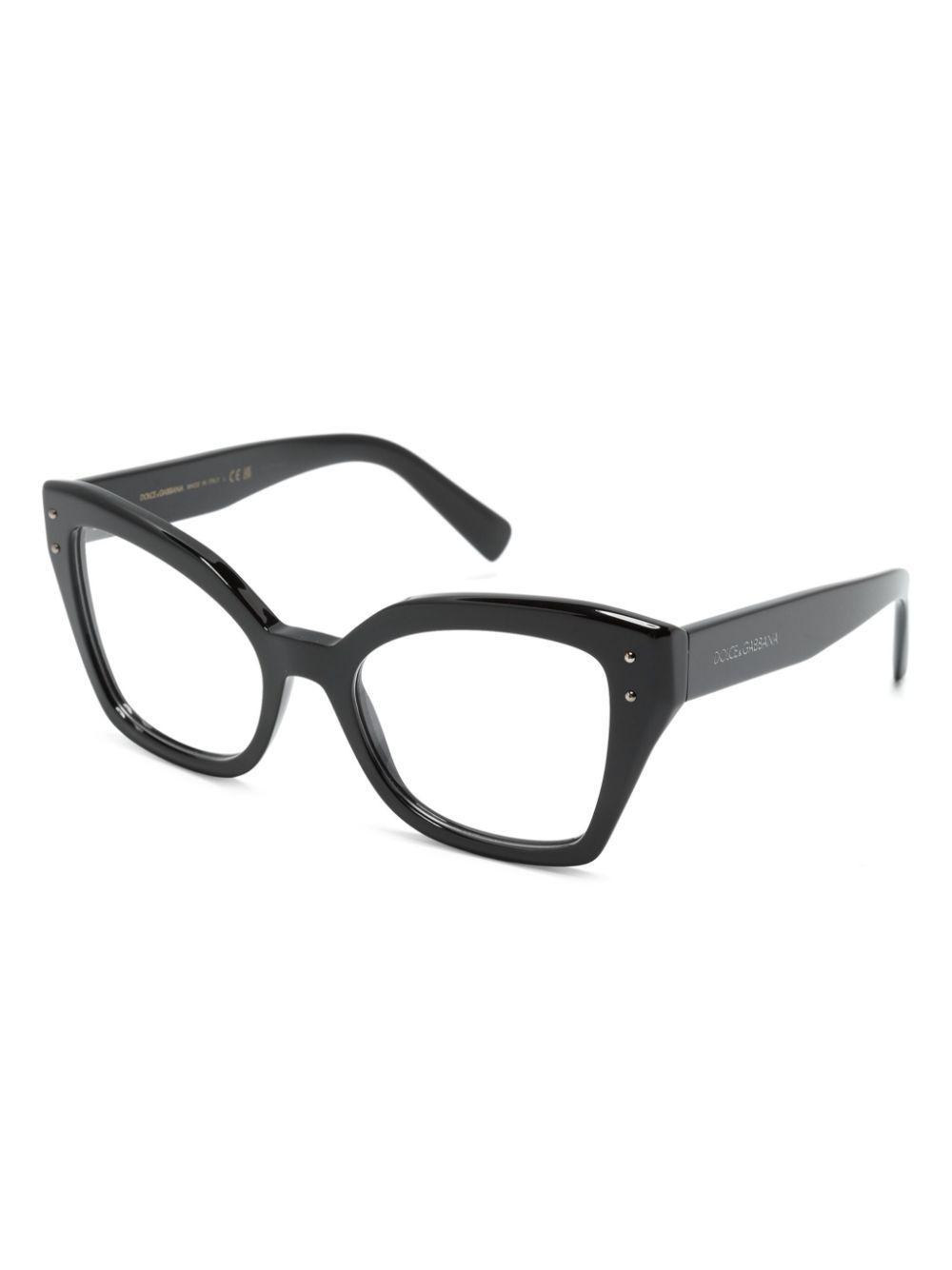 DOLCE & GABBANA Butterfly-frame Glasses In Black Product Image